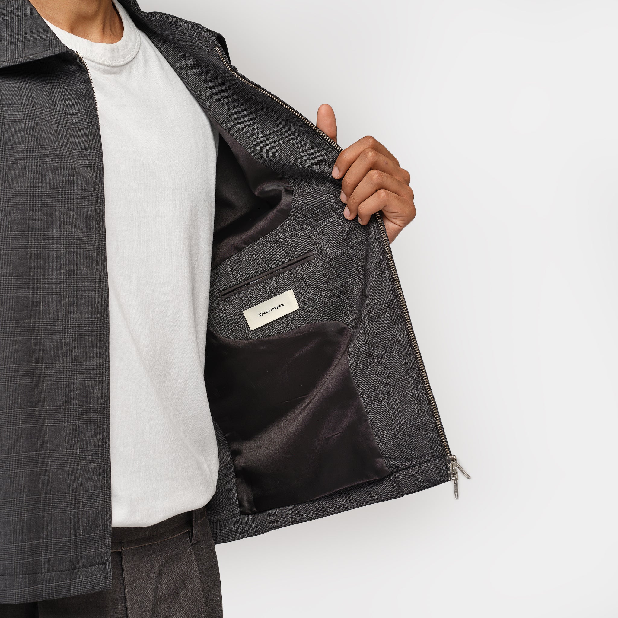 Mail Jacket in Dark Grey Check - Image 5