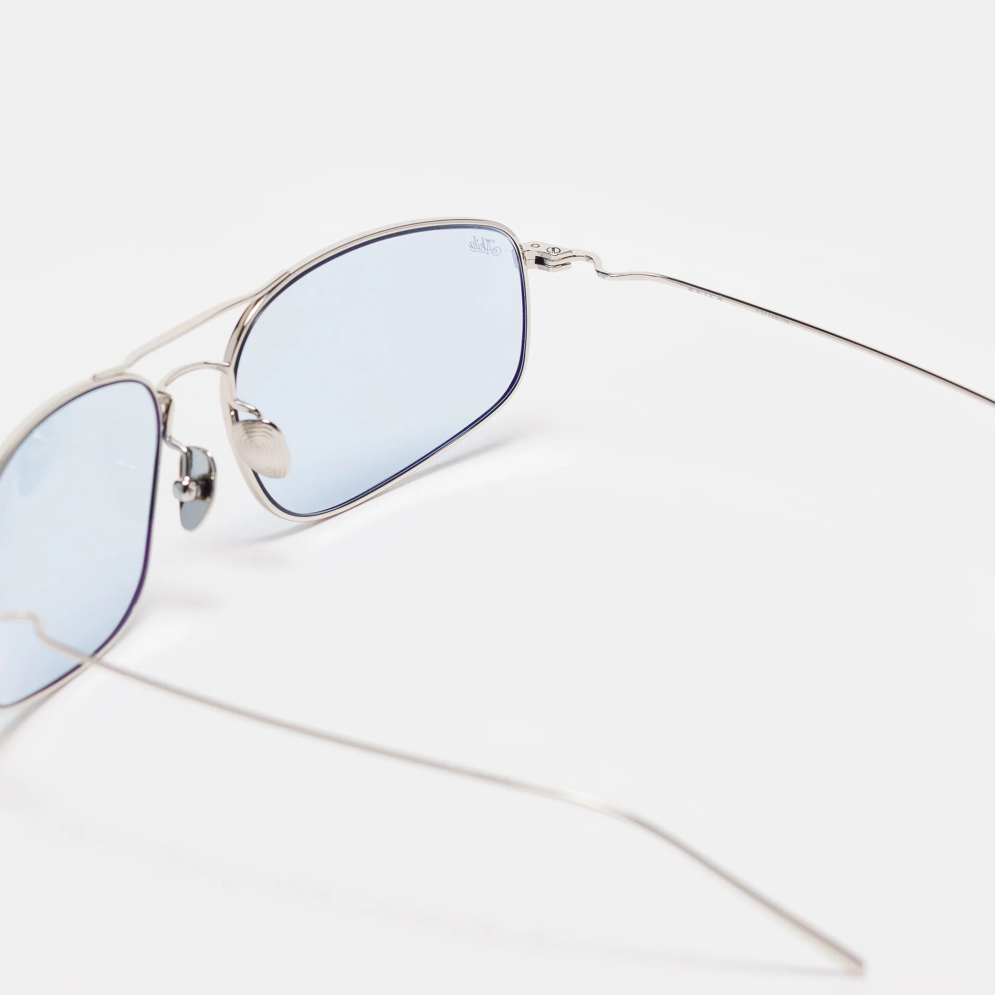 Mal Sunglasses in Silver/Sky Blue - Image 4