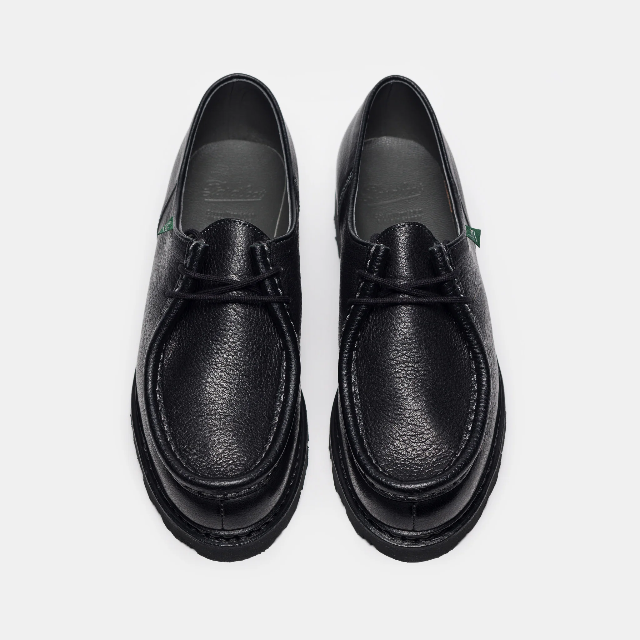 Michael Moc Lace-Up Shoe in Black Deer Leather - Image 3