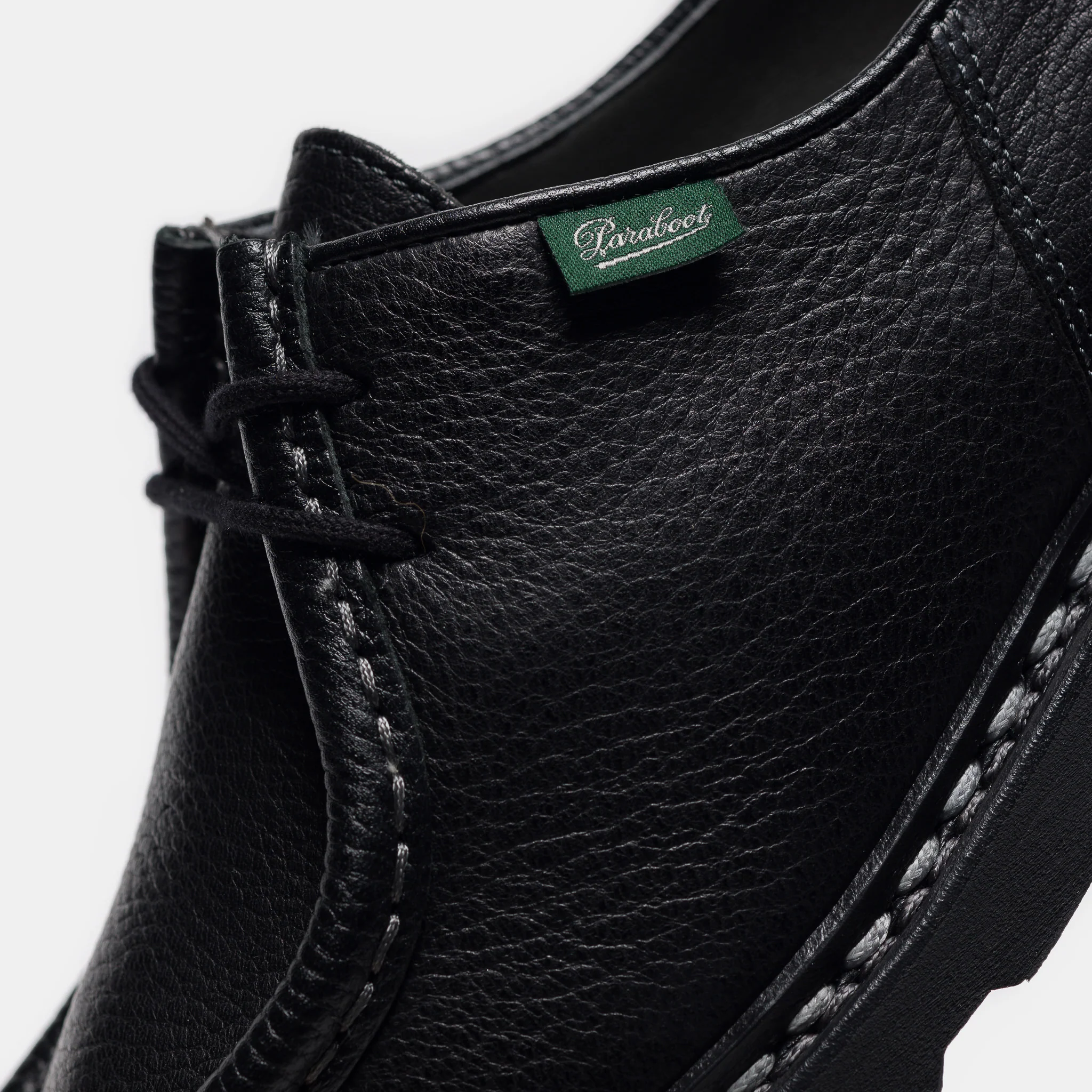 Michael Moc Lace-Up Shoe in Black Deer Leather - Image 4