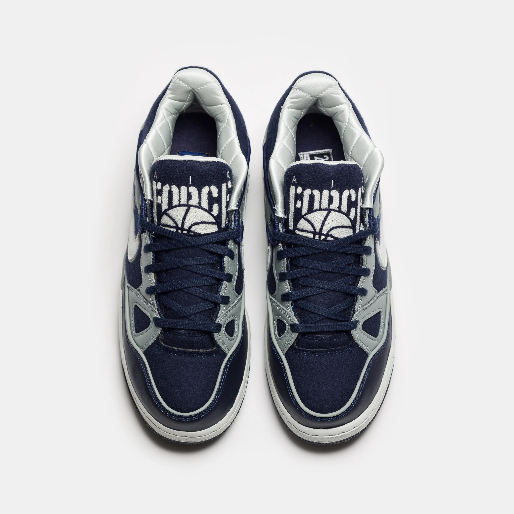 NIGO Air Force 3 Low SP Sneaker in Midnight Navy/Off White/Shadow Grey - Image 4