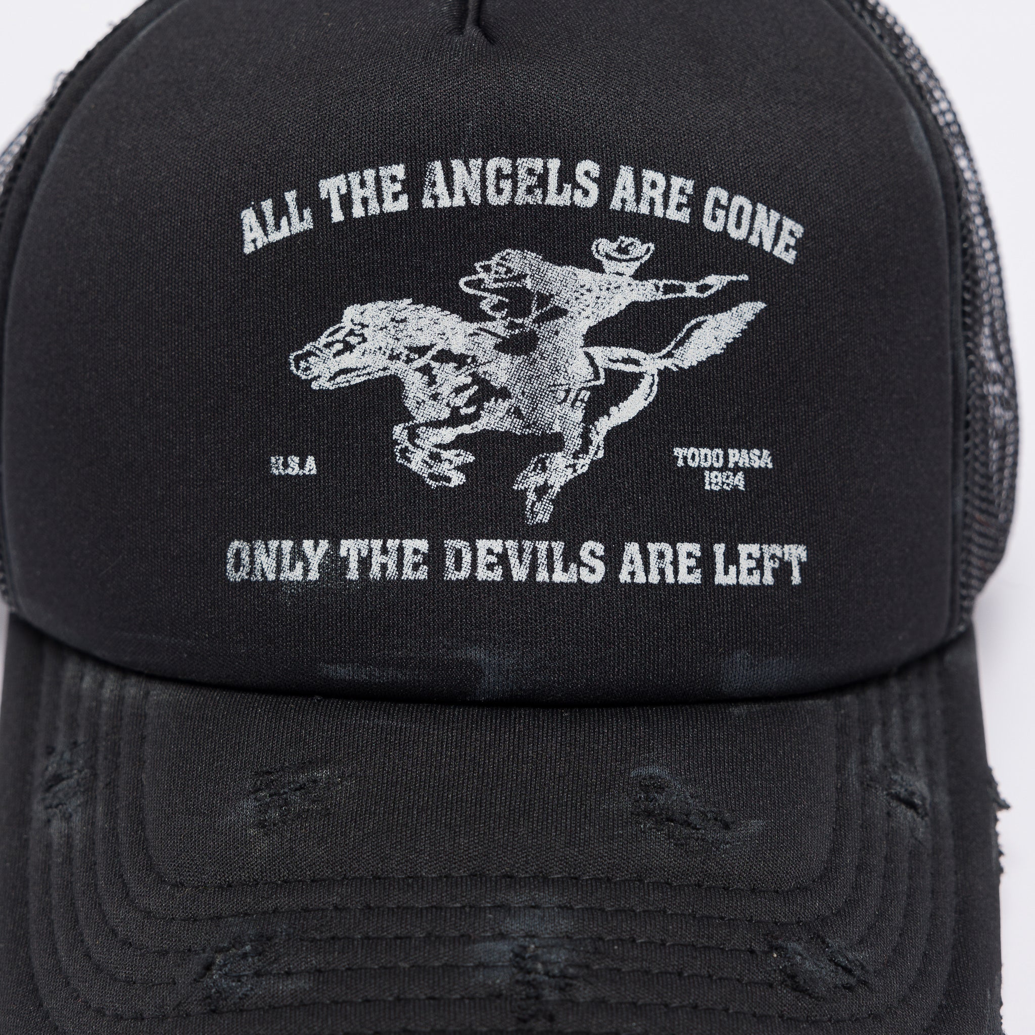 No More Angels Trucker Hat in Black - Image 4