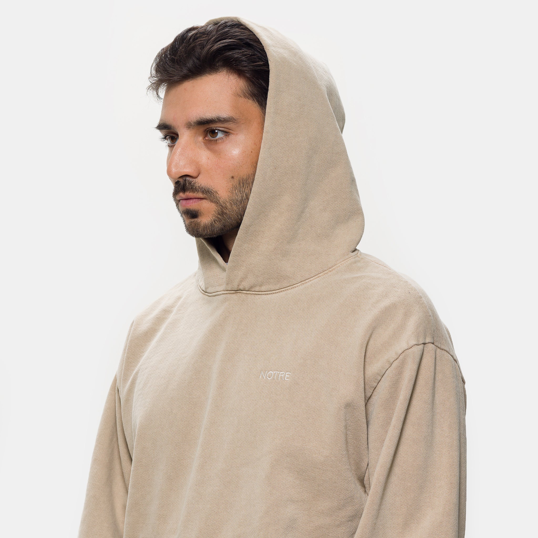 Notre Logo Hoodie in Mushroom - Image 4