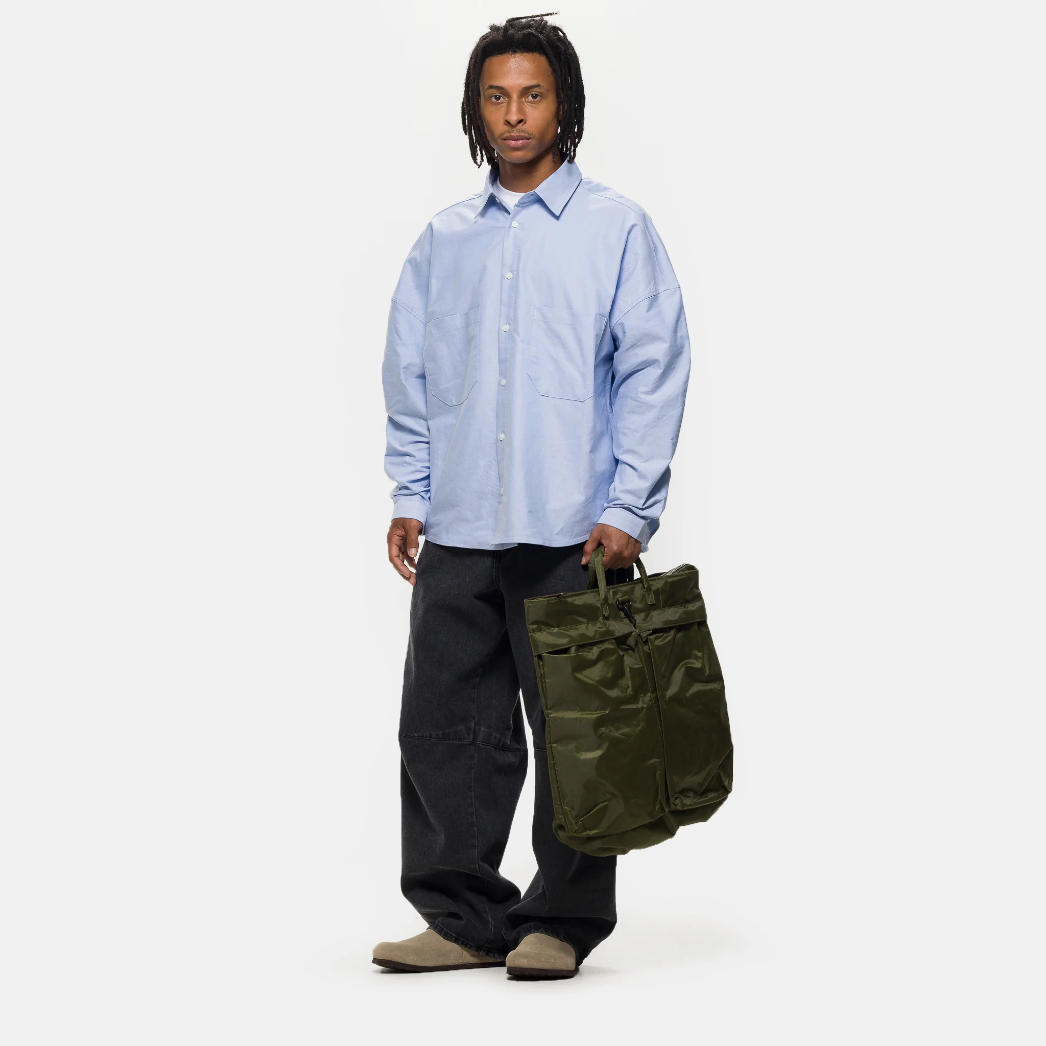 Oxford Balloon Shirt in Blue - Image 2