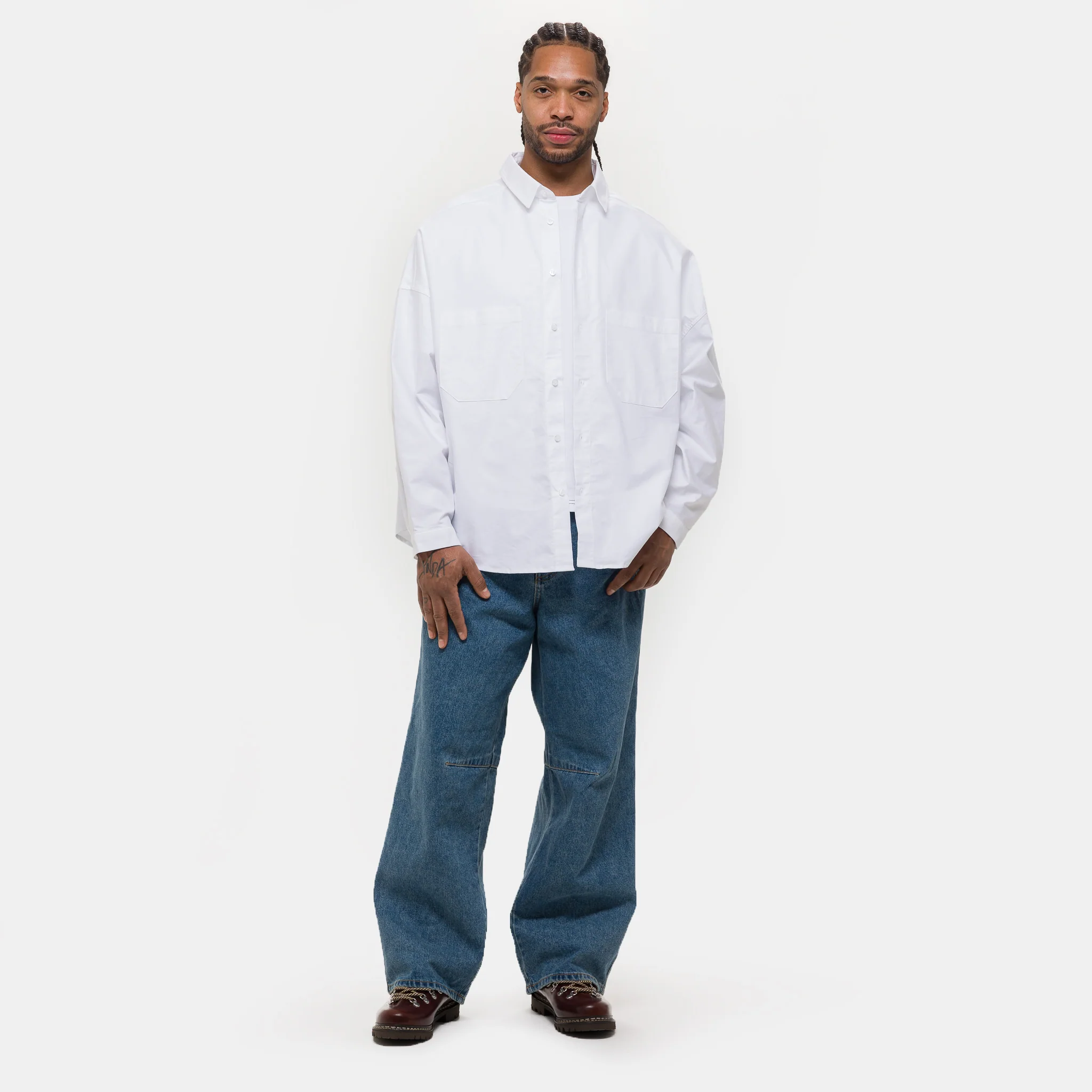 Oxford Balloon Shirt in White - Image 2