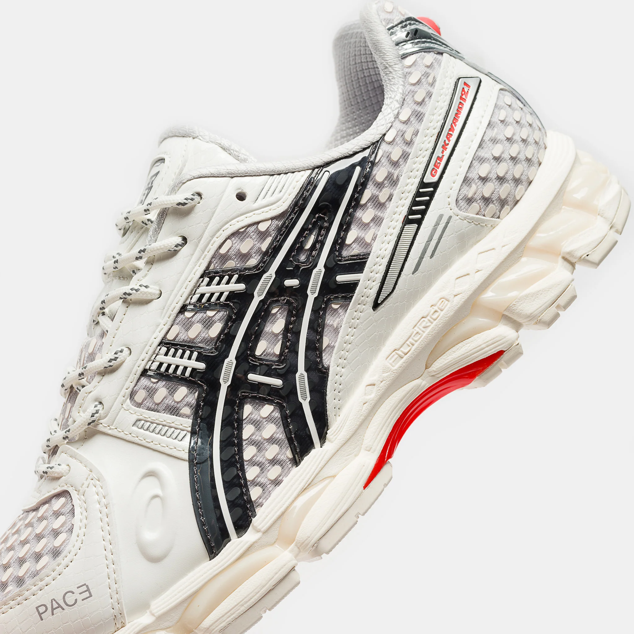 PACE Gel-Kayano 12.1 Sneaker in Cream/Black - Image 5