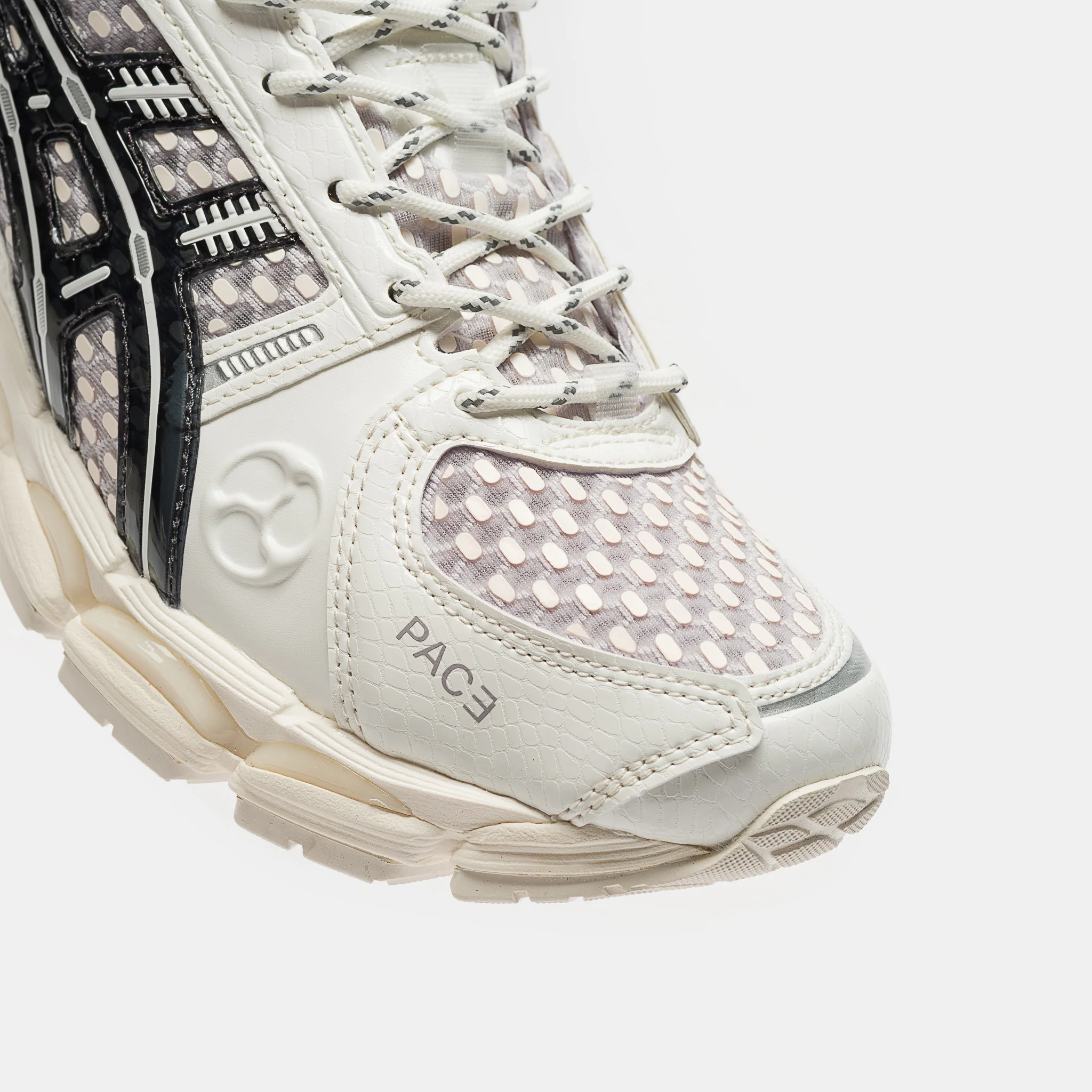 PACE Gel-Kayano 12.1 Sneaker in Cream/Black - Image 6