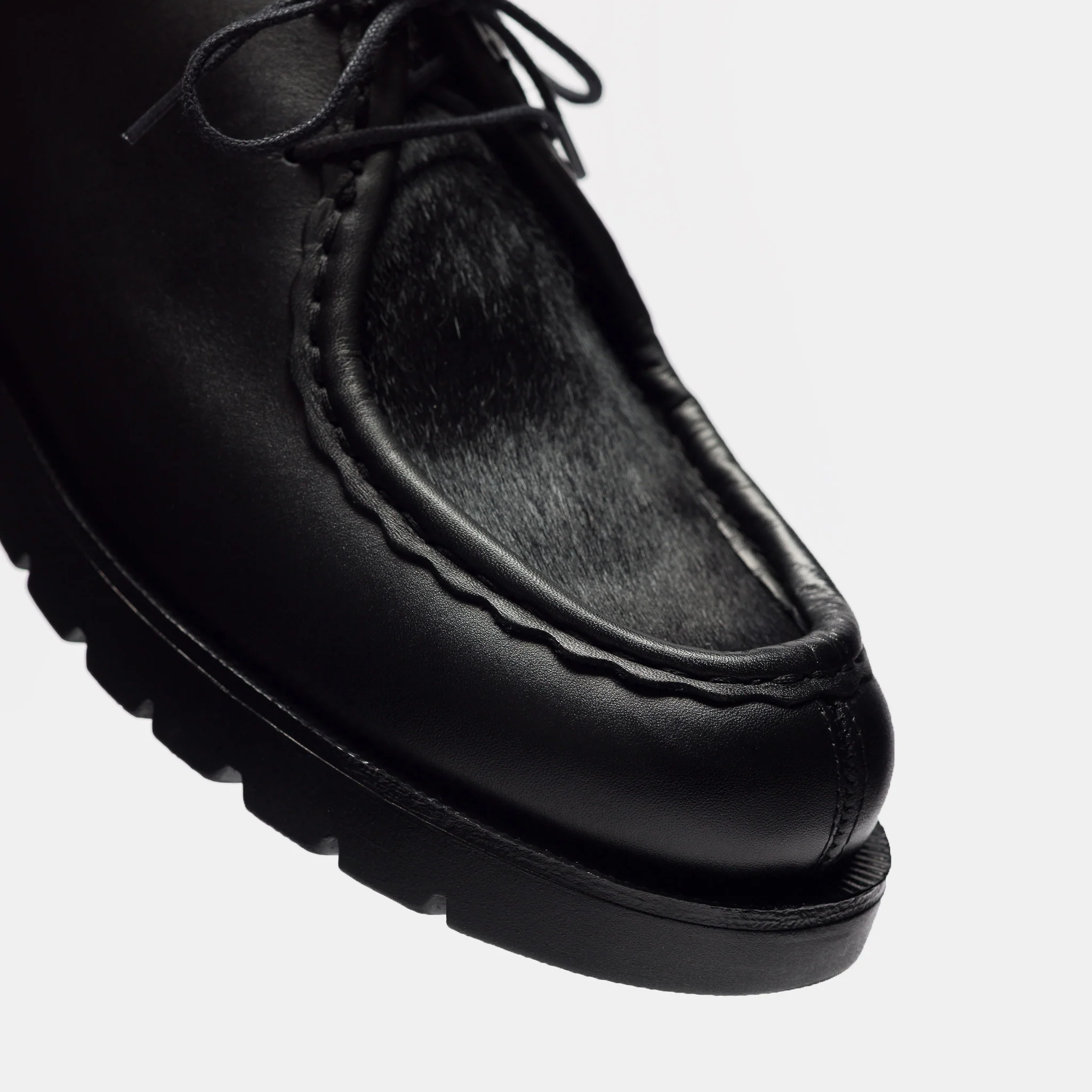 Padrini Moc Toe Shoe in Noir - Image 6