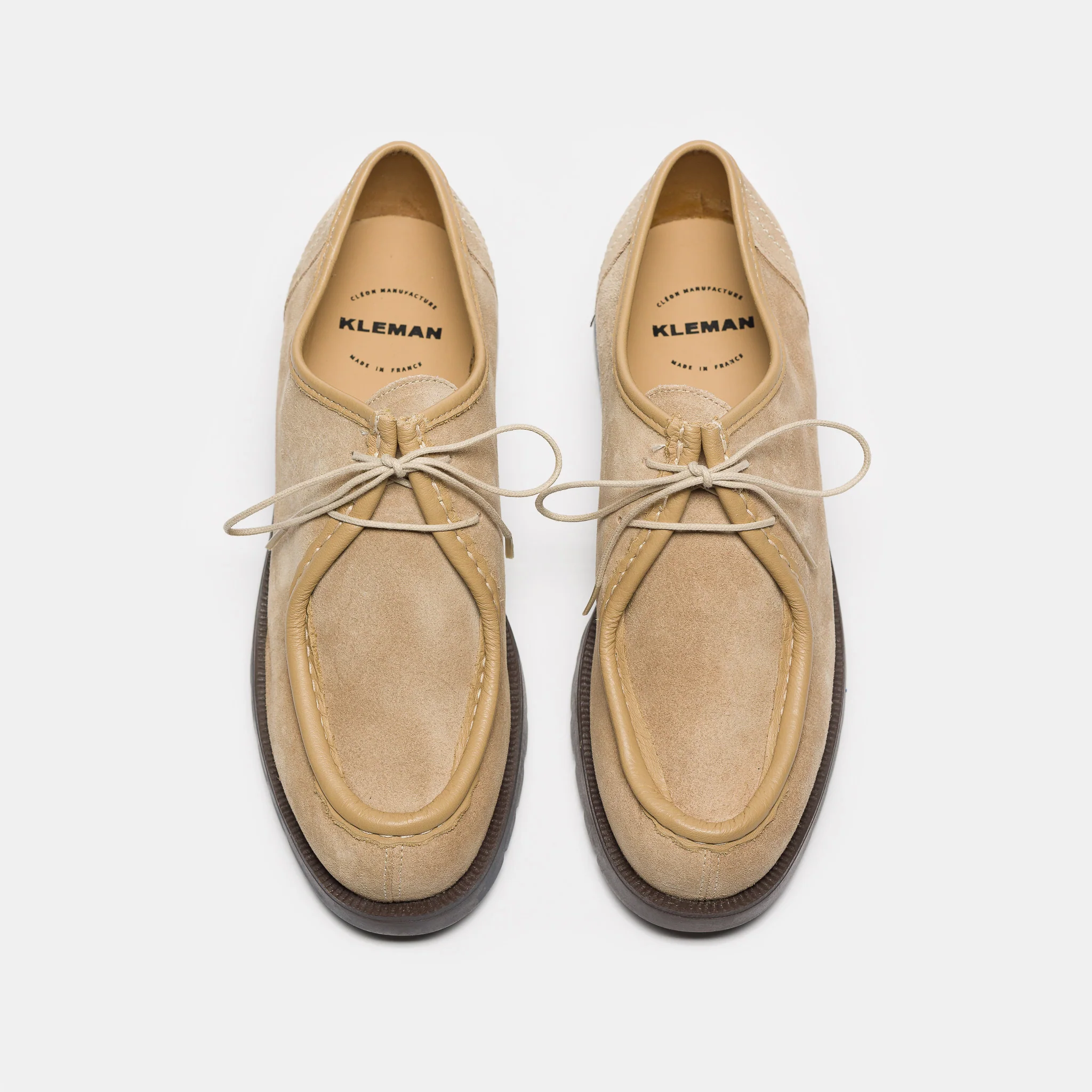 Padror V Moc Toe Shoe in Beige - Image 4