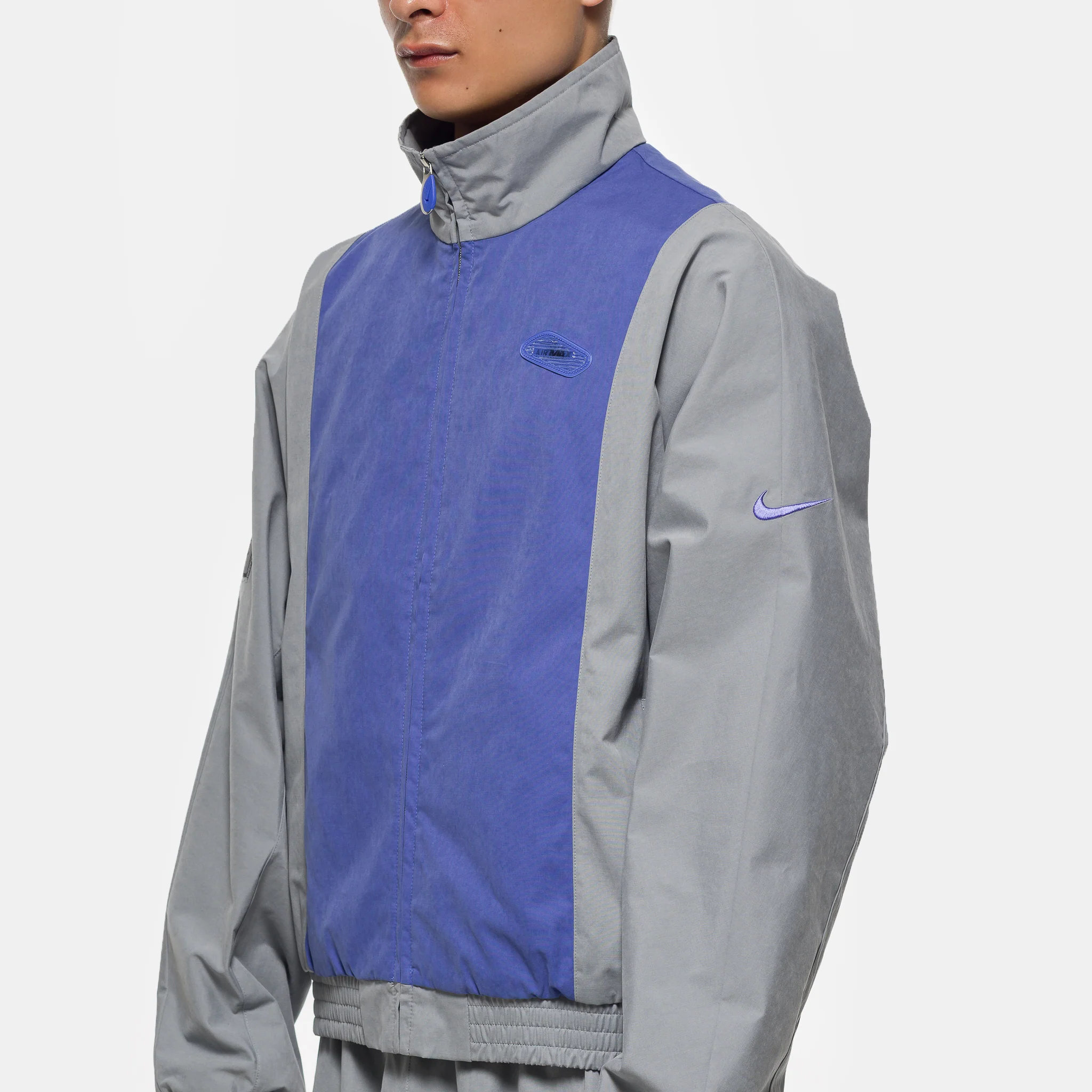 Patta Track Jacket in Particle Grey/Sapphire - Image 4