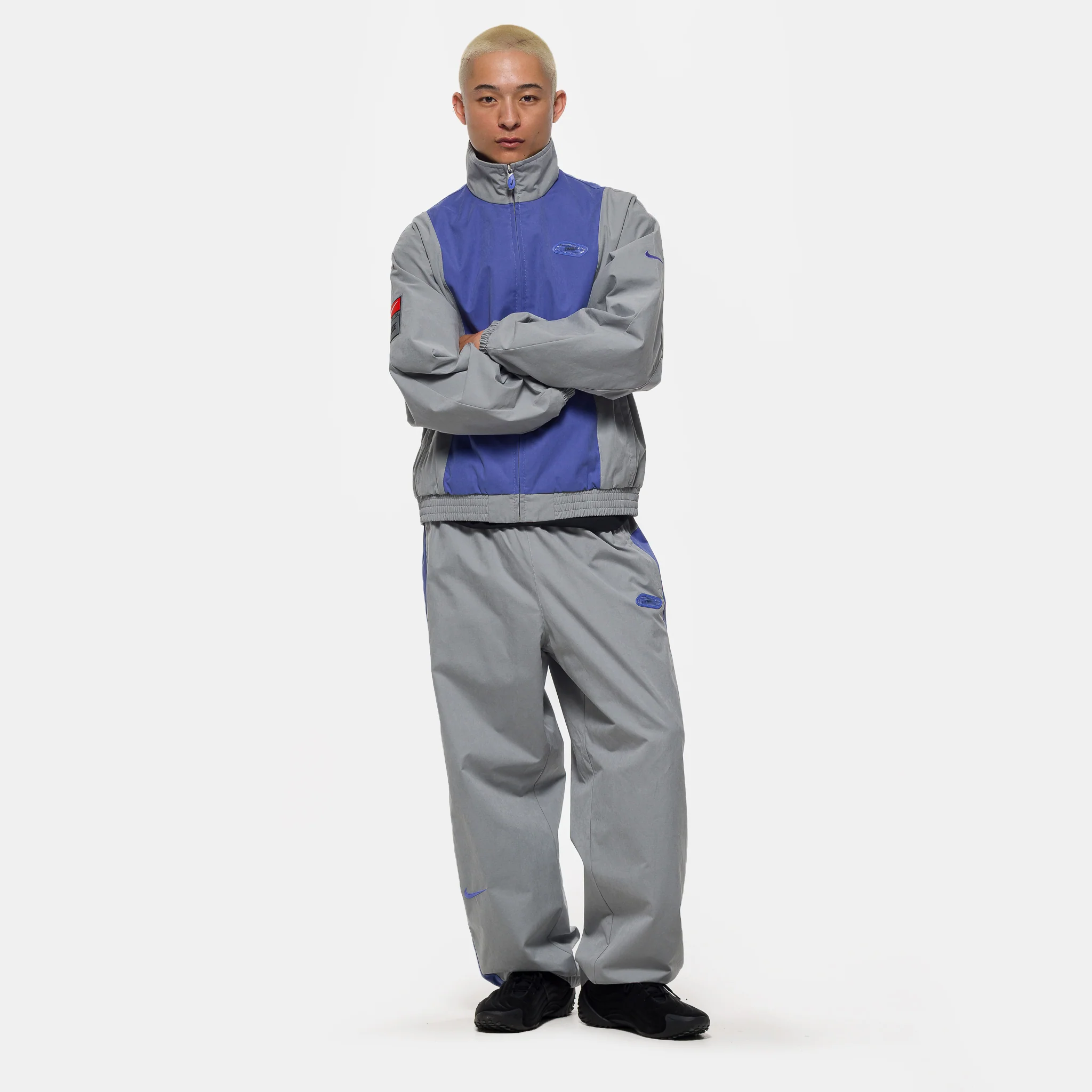 Patta Track Pant in Particle Grey/Sapphire - Image 2