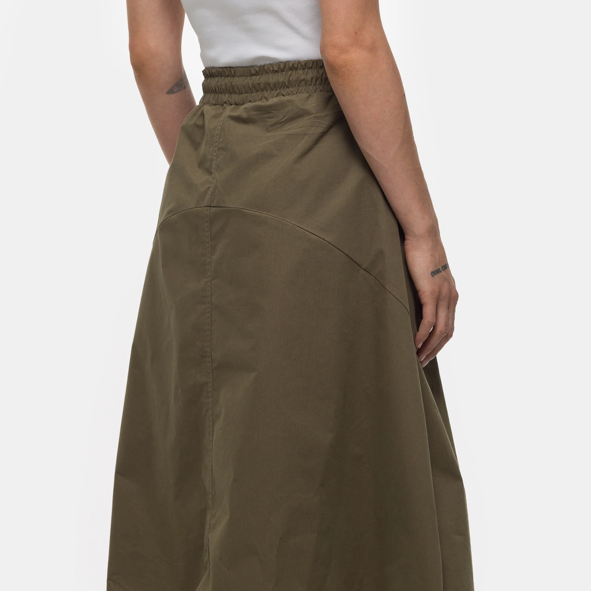 Pintuck Ballon Skirt in Khaki - Image 5