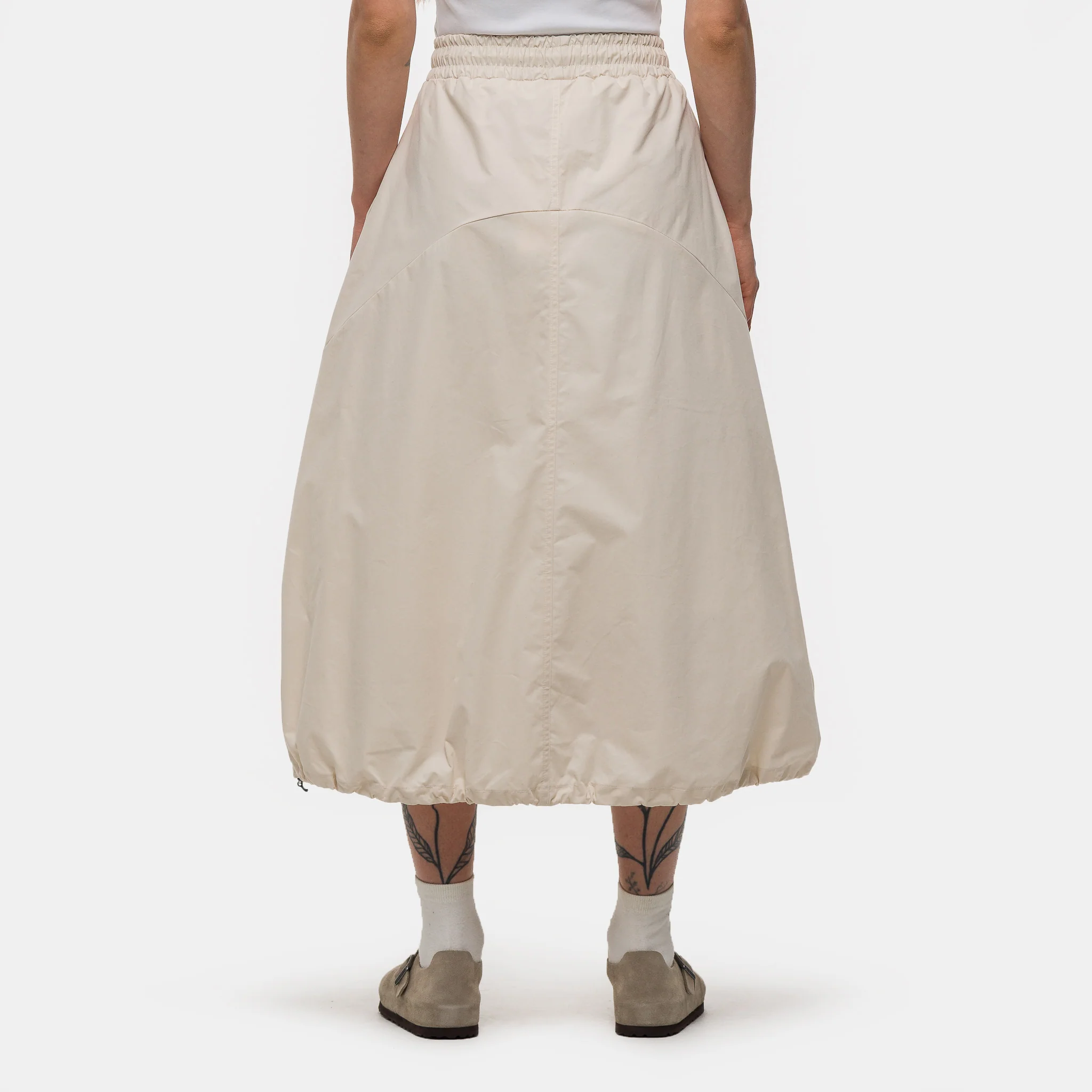 Pintuck Balloon Skirt in Ivory - Image 3