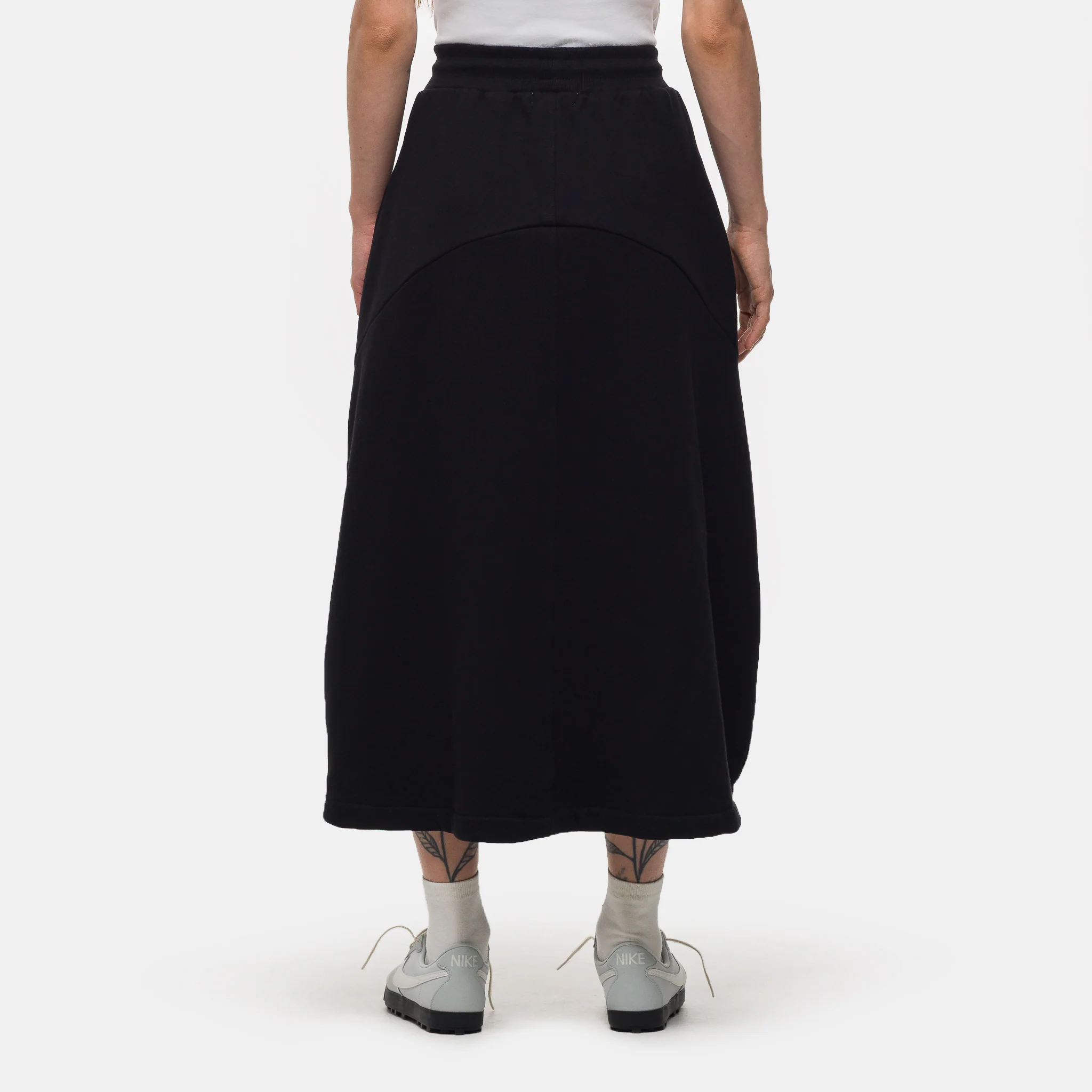 Pintuck Jogger Skirt in Black - Image 3