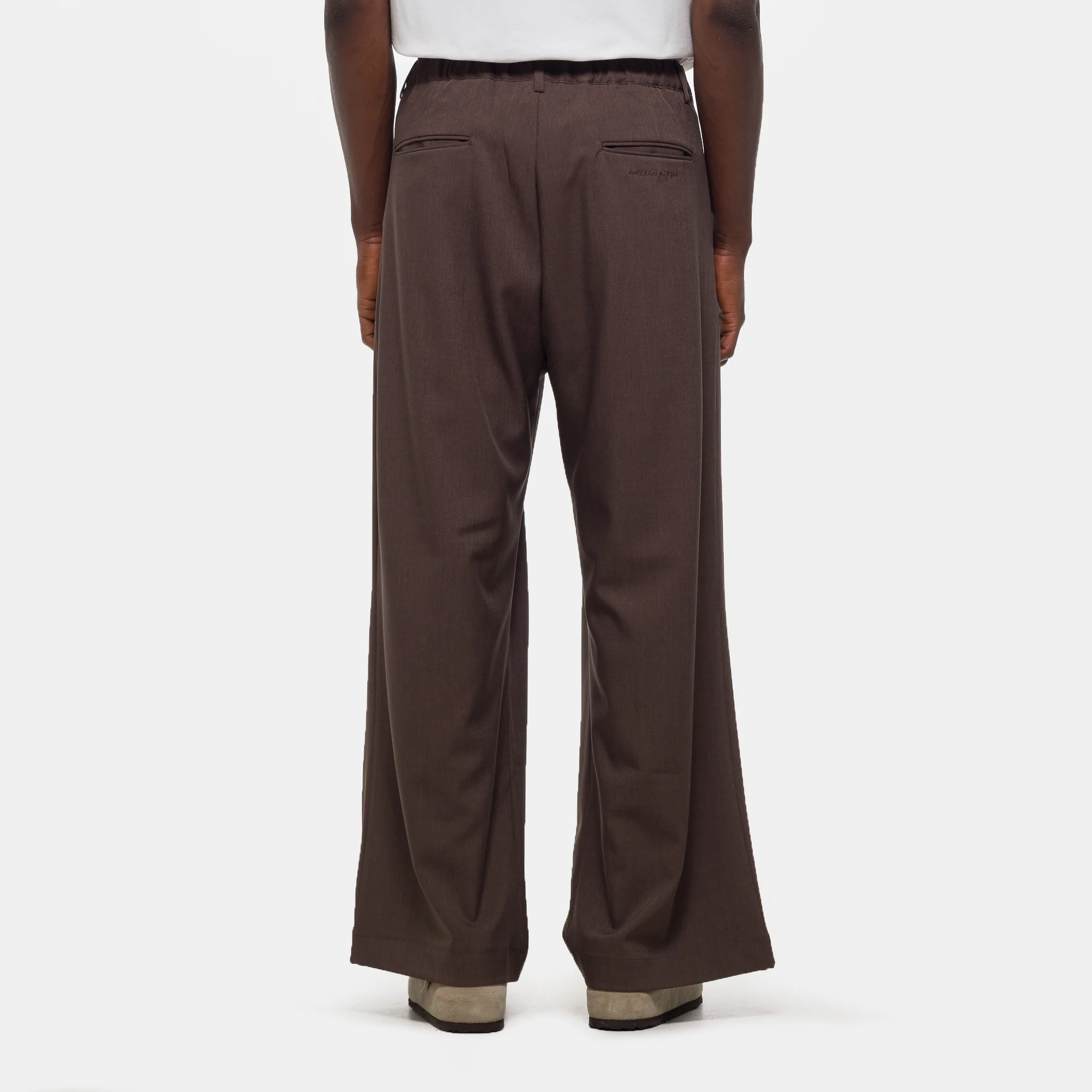 Pintuck Maxi Trouser in Brown - Image 3