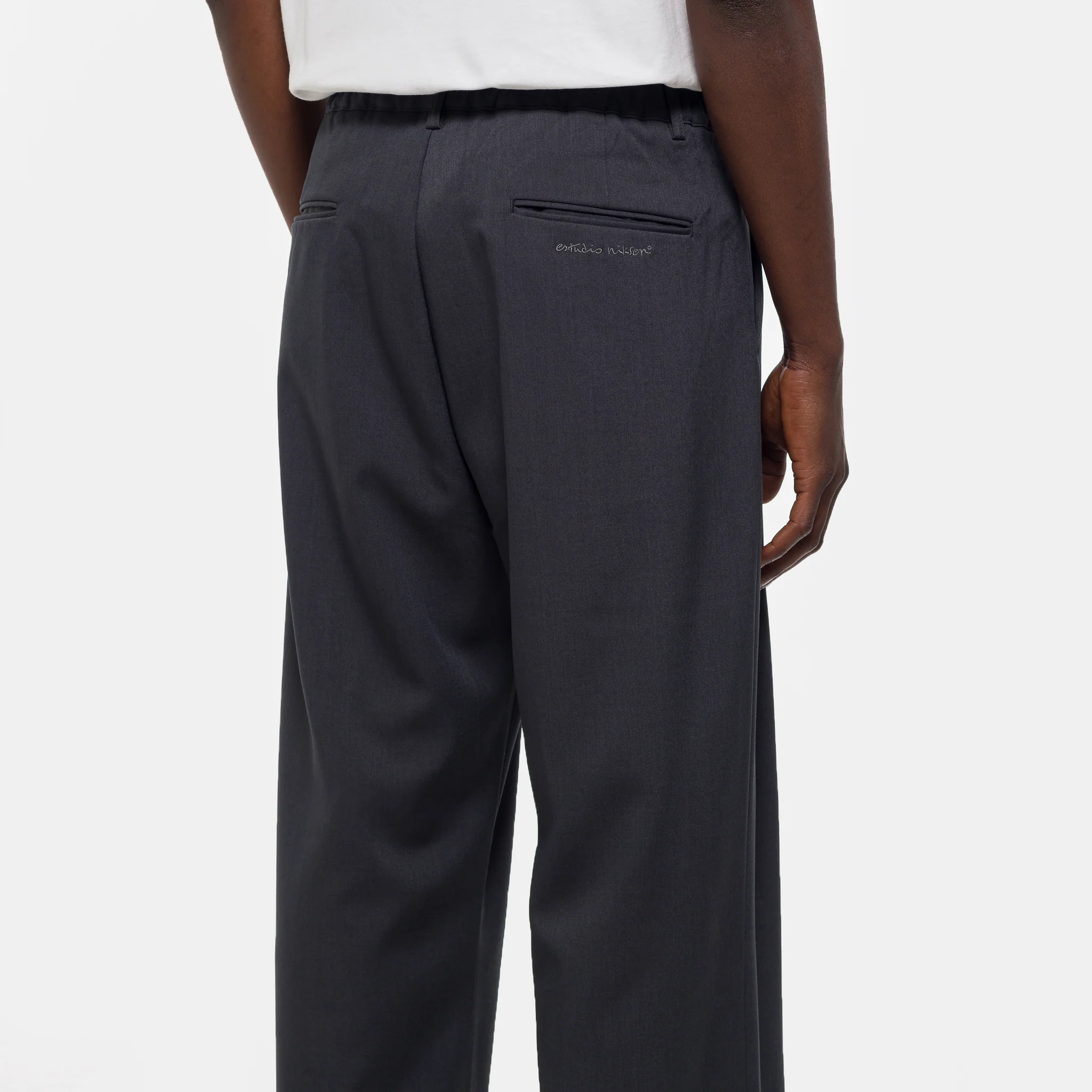 Pintuck Maxi Trouser in Grey - Image 5