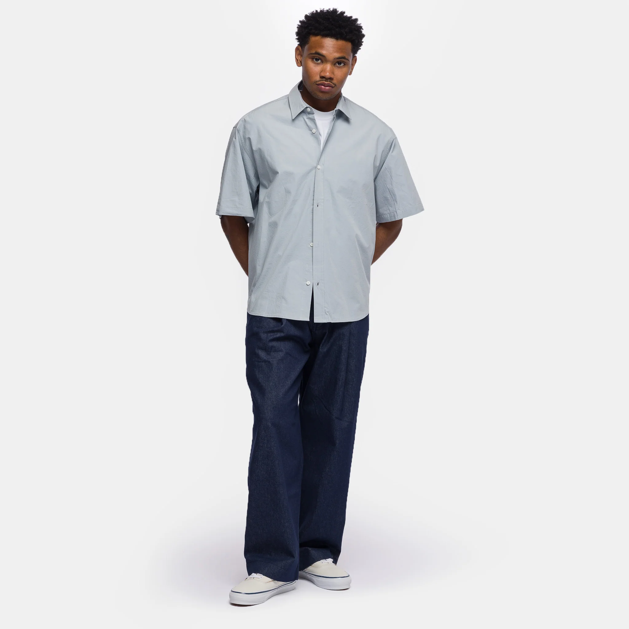 Pintuck Wide Jean in Indigo - Image 2