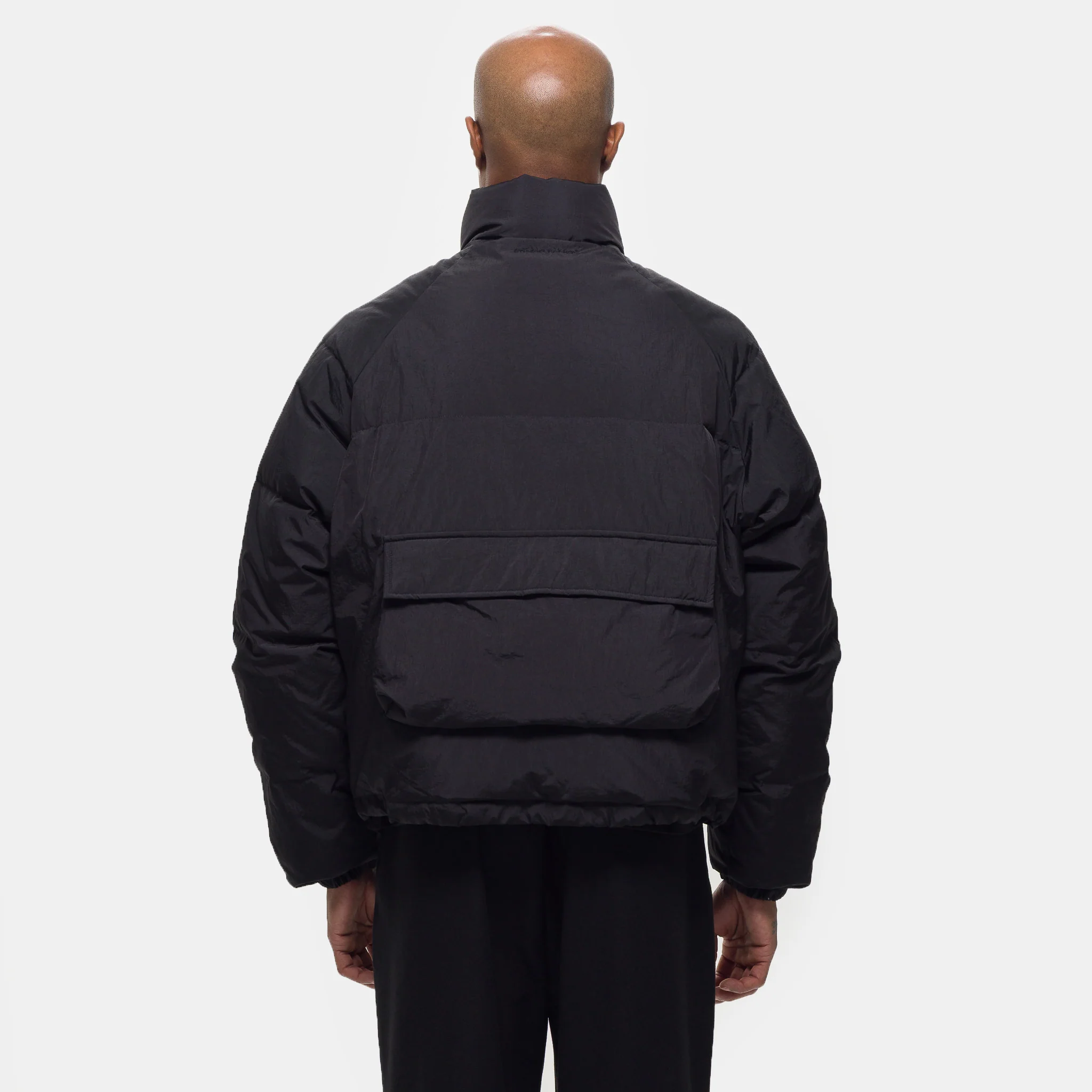 Raglan Puffer Jacket in Black - Image 3