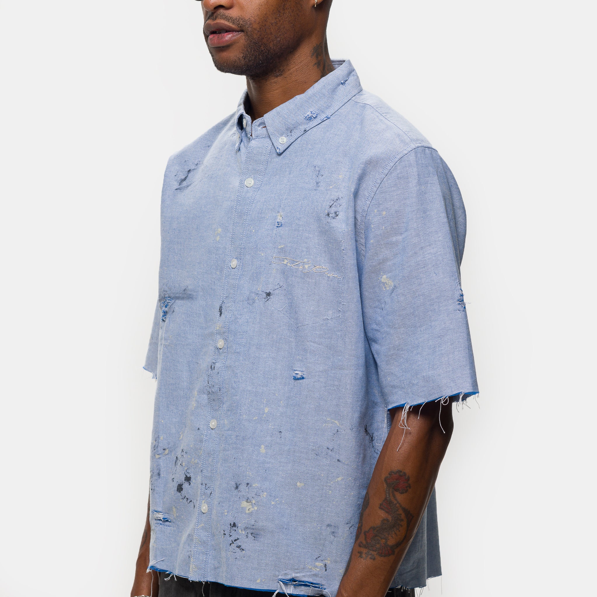 Rancho Work Shirt in Blue - Image 4