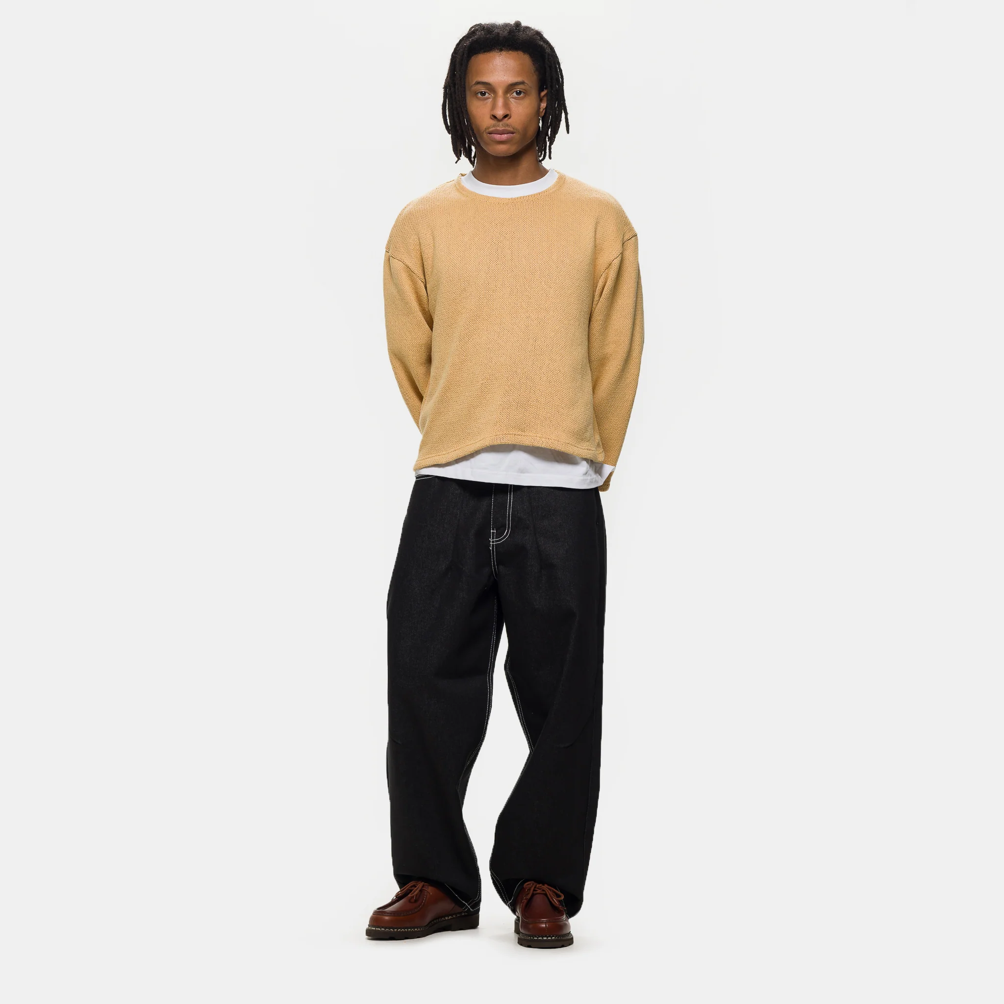 Raw Denim Balloon Jean in Black - Image 2