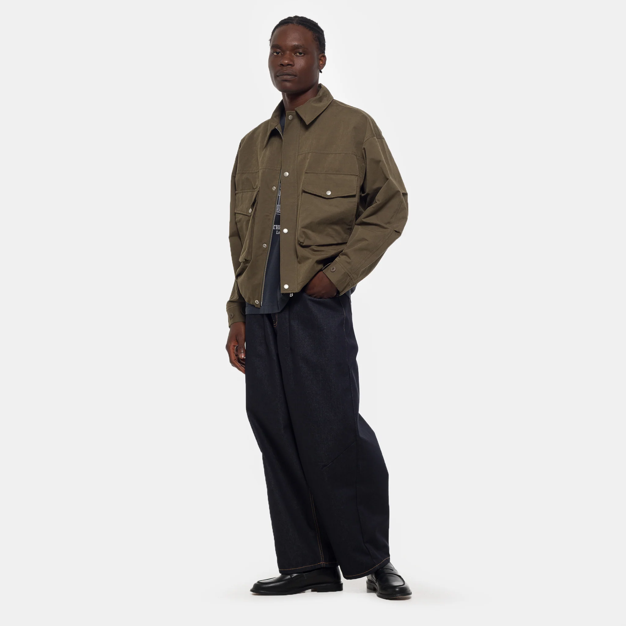 Raw Denim Balloon Jean in Indigo - Image 2