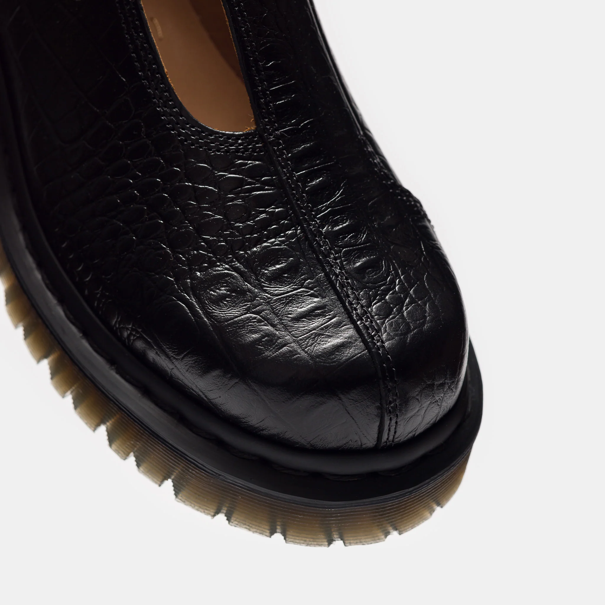 Rejena Mary Jane Croc Emboss Shoe in Black - Image 6