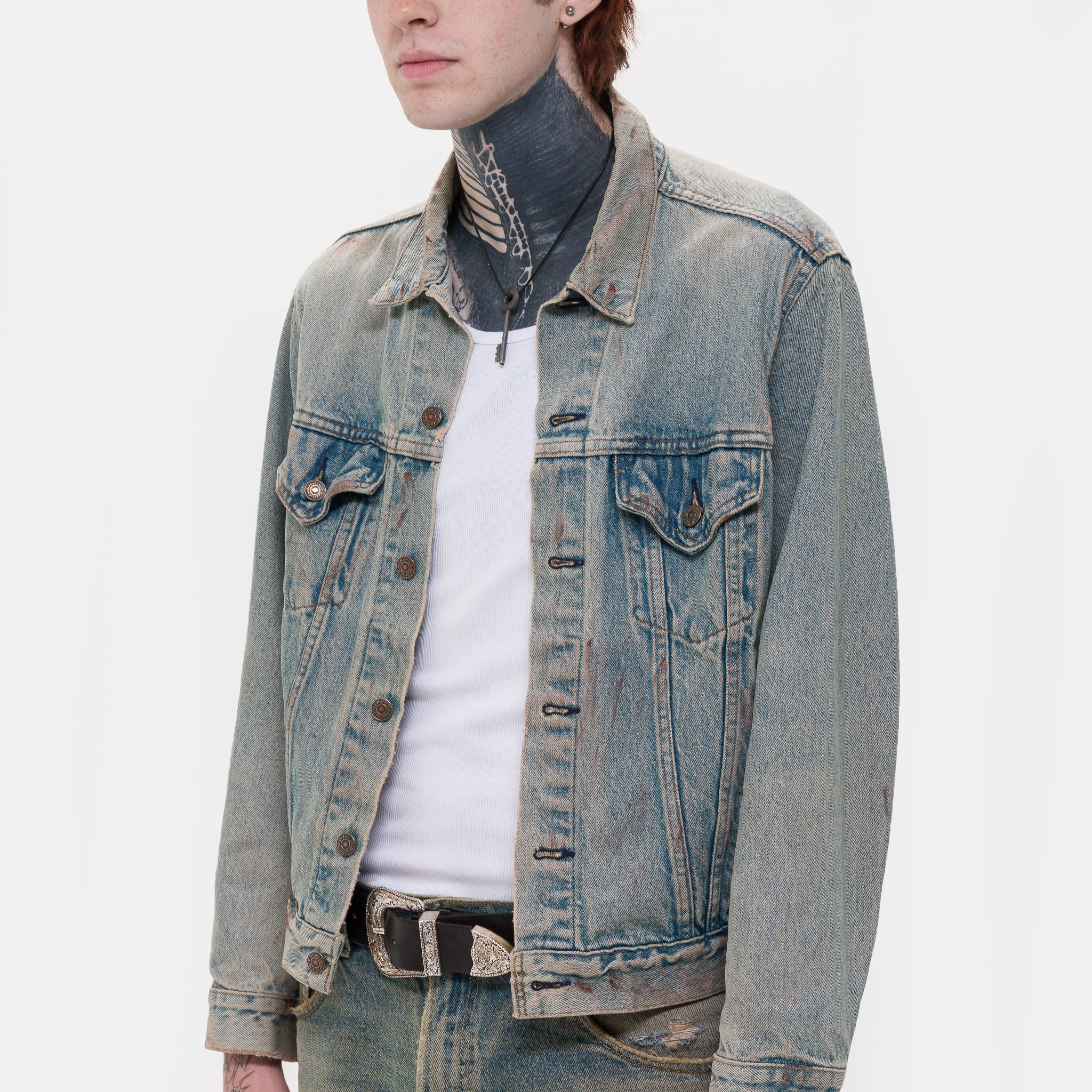Resurgence Denim Jacket in Aged Light Blue - Image 4