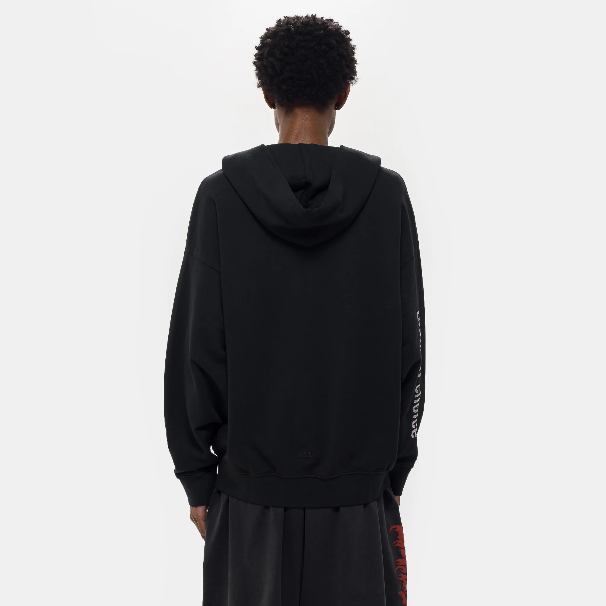 Routine Zip Hoodie in Faded Black - Image 3