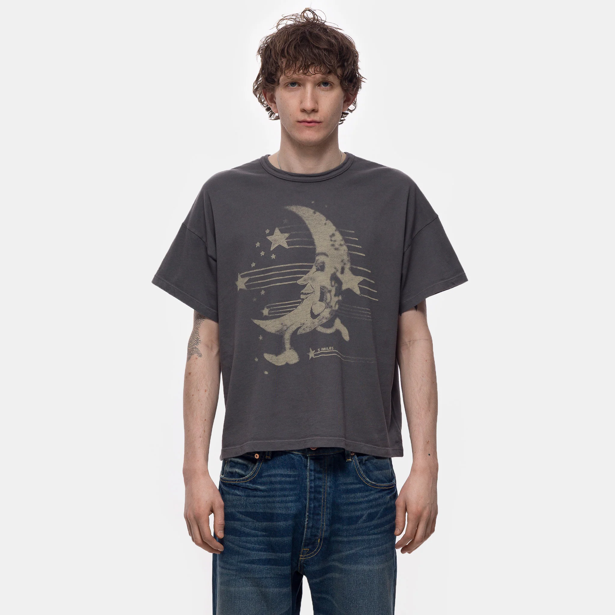 Running Moon Basics T-Shirt in Dust Black