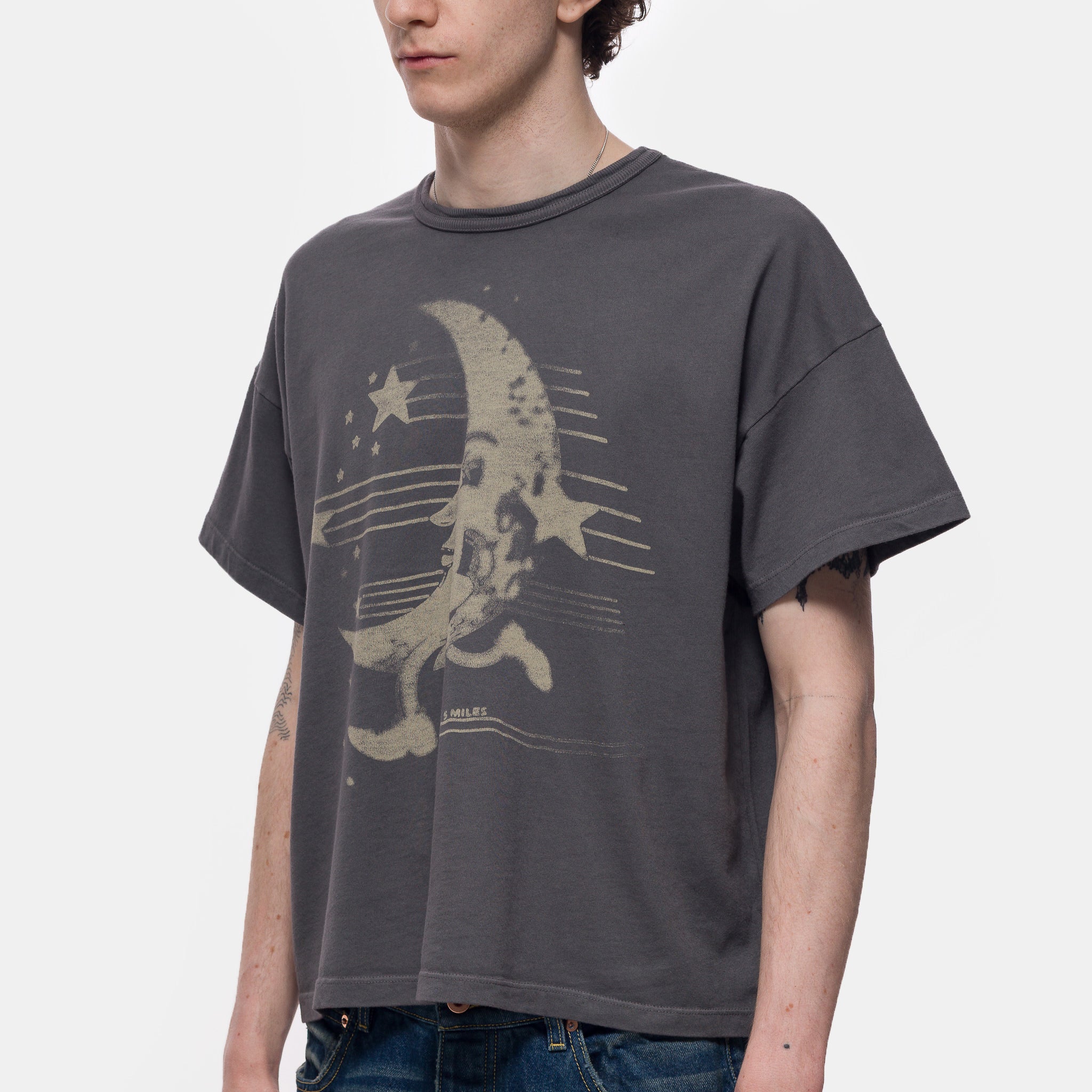 Running Moon Basics T-Shirt in Dust Black - Image 4