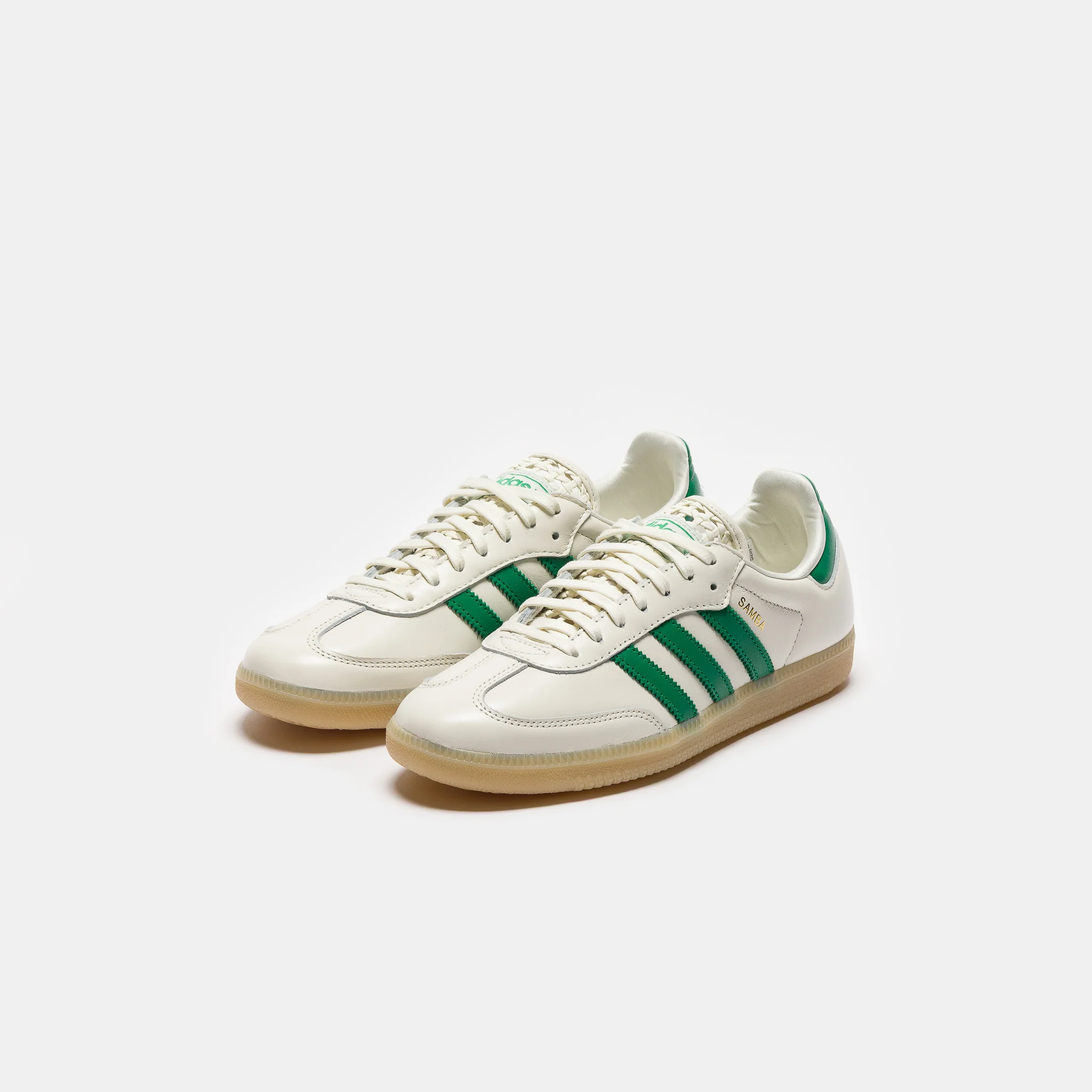Samba OG Sneaker in White/Green - Image 3