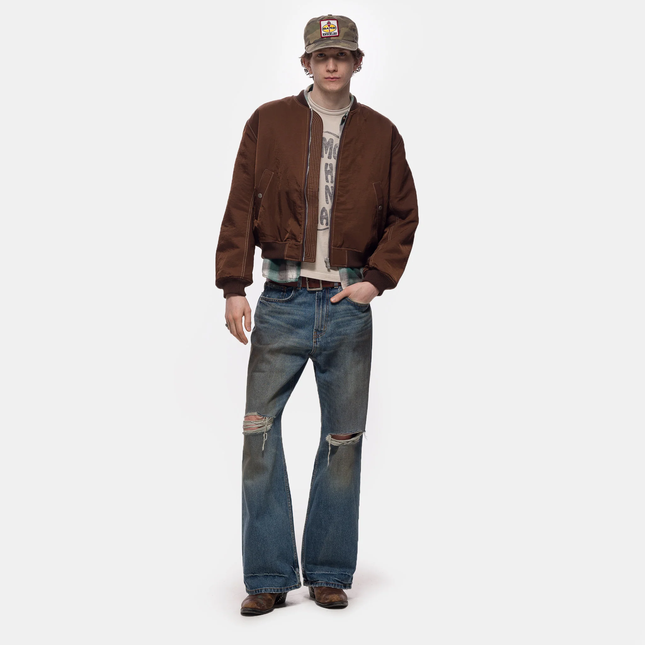 Serge Loose Bootcut	Jean in Omaha Blue - Image 2