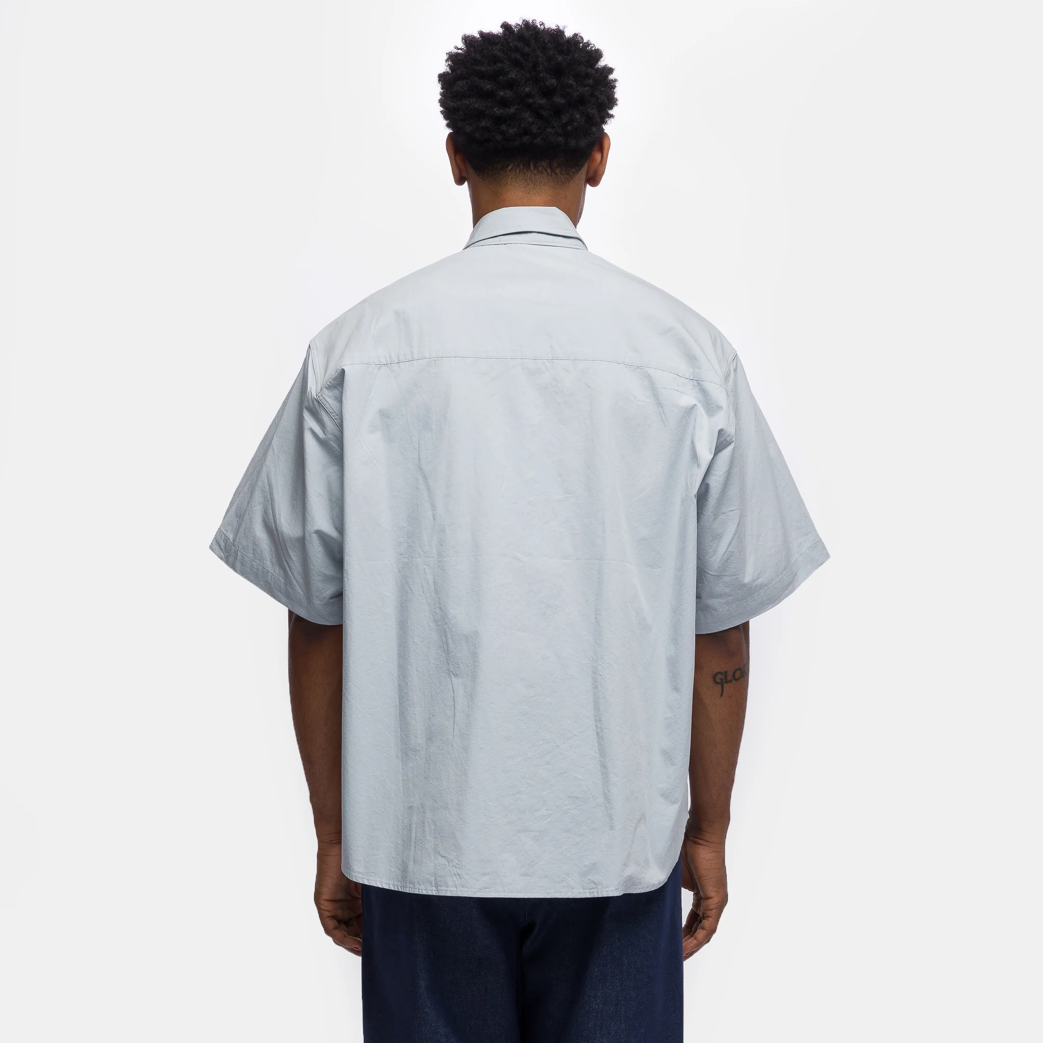 Shortsleeve Wide Shirt in Light Blue - Image 3