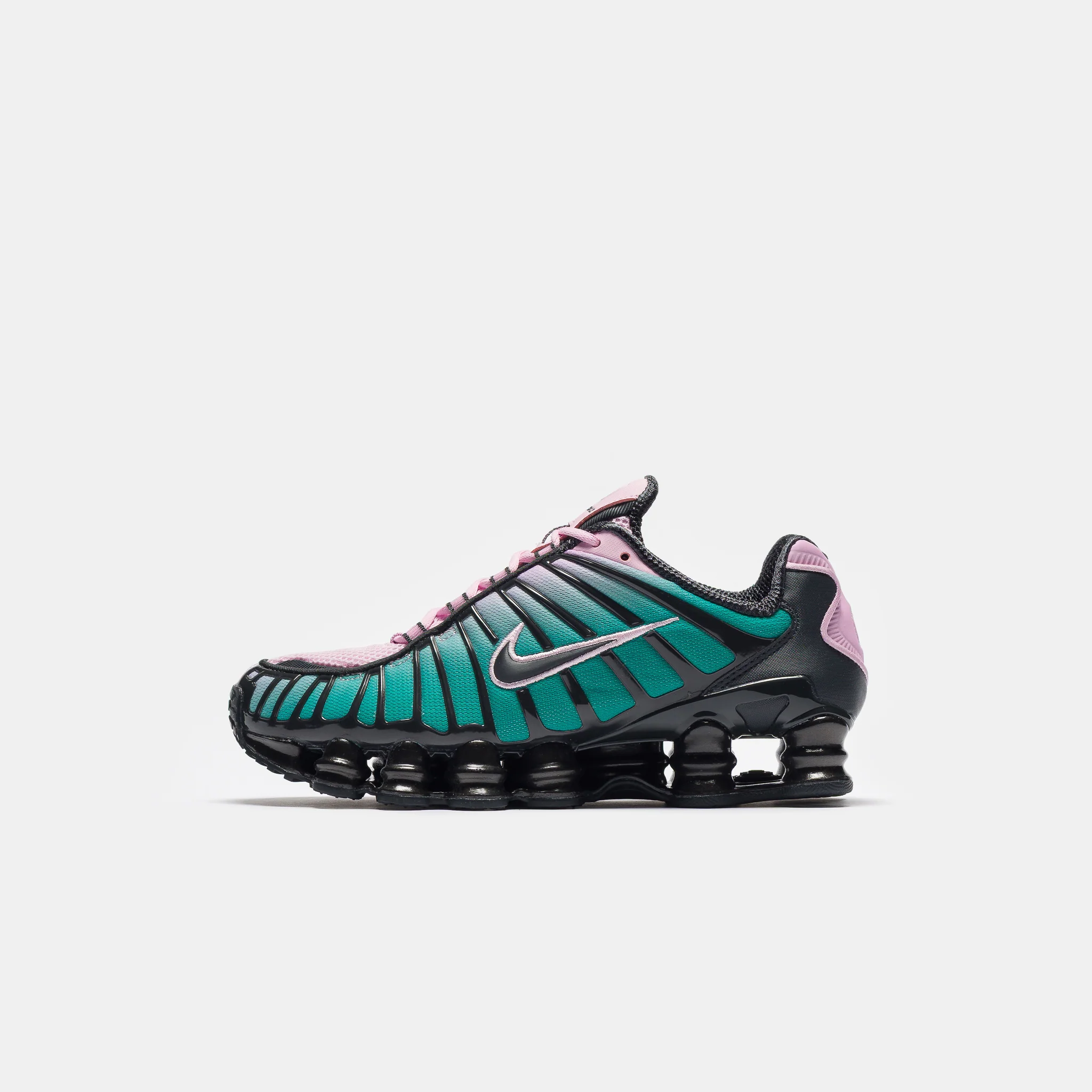Shox TL Fade Sneaker in Lt Arctic Pink/Neptune Green/Off Noir