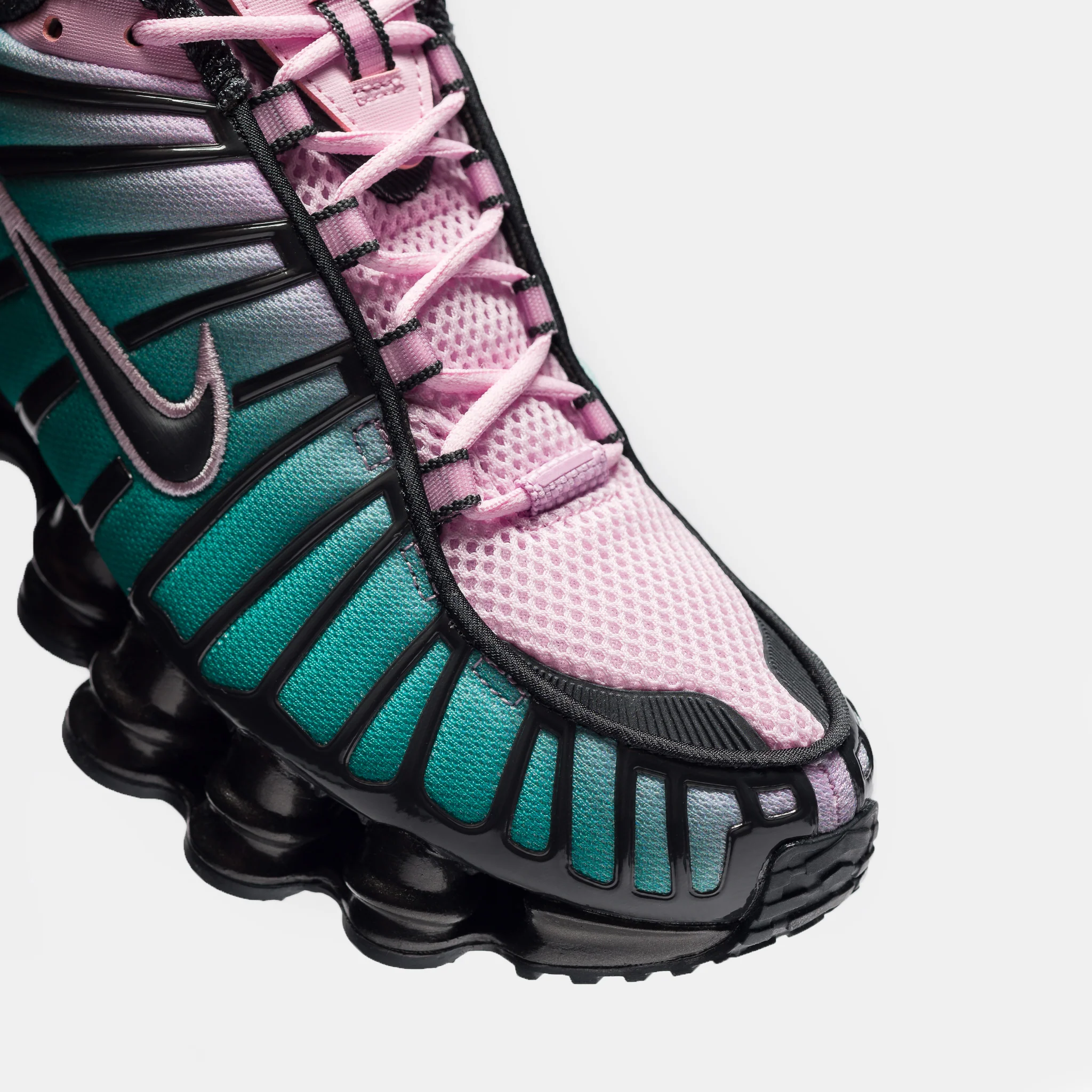 Shox TL Fade Sneaker in Lt Arctic Pink/Neptune Green/Off Noir - Image 6
