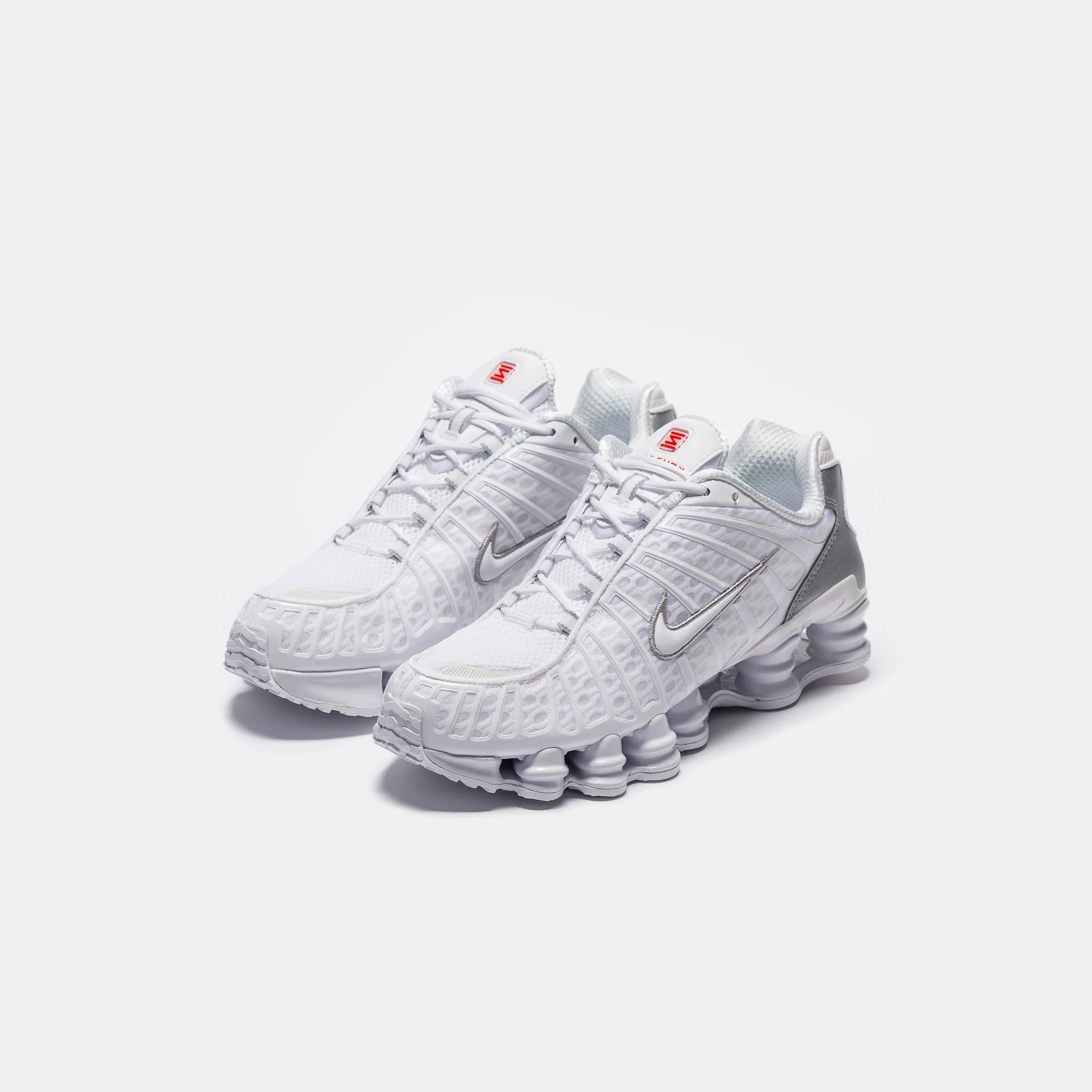 Shox TL Sneaker in White/White/Metallic Silver - Image 3