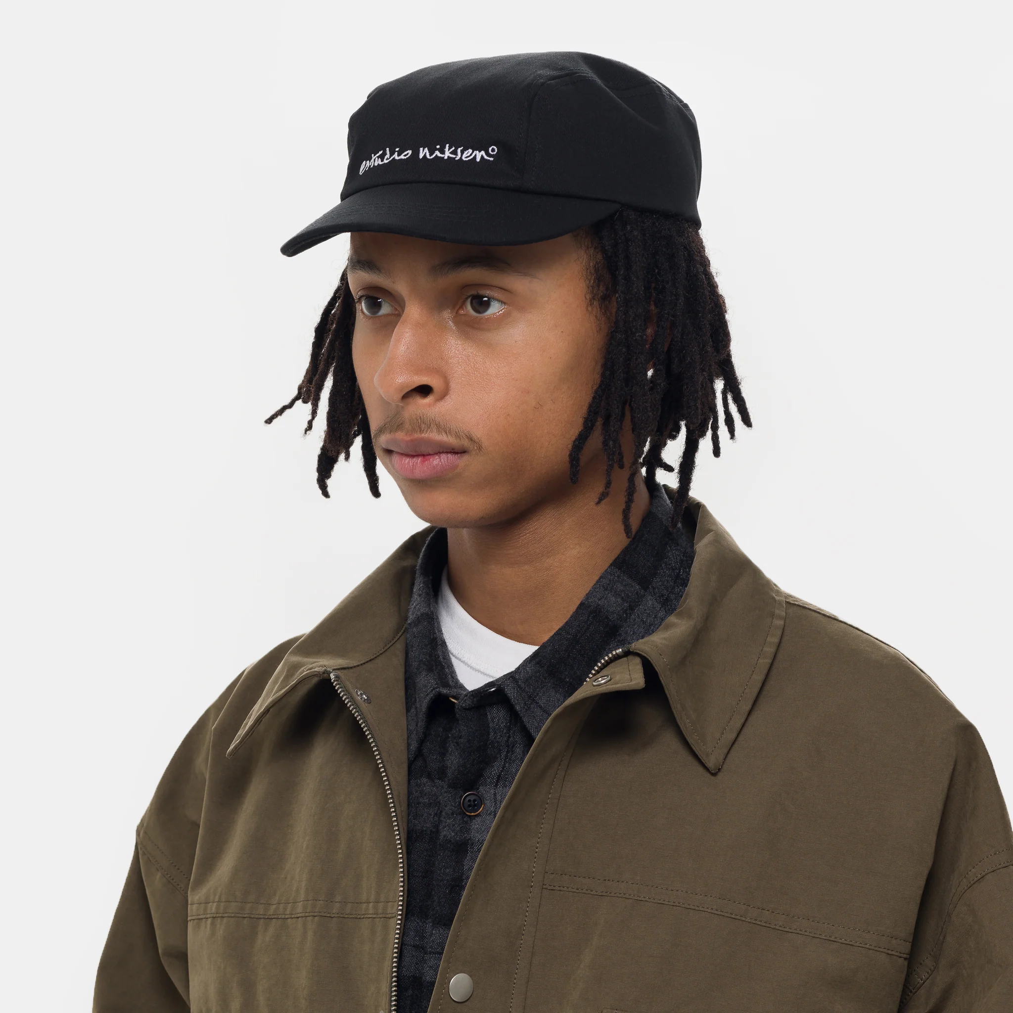 Signature Army Cap in Black - Image 6