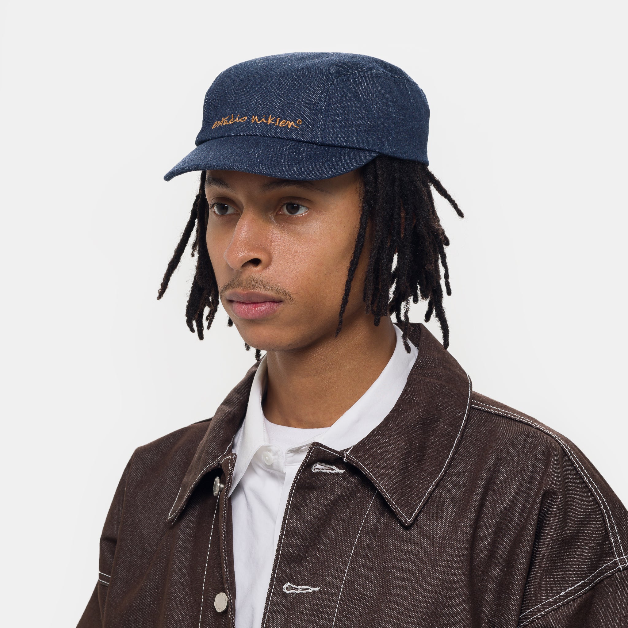 Signature Army Cap in Navy - Image 6