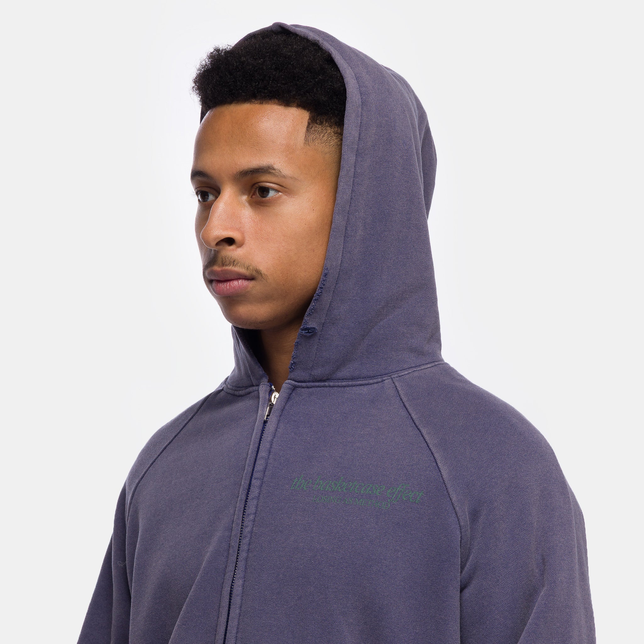 Siren Thermal Lined Zip-Up Hoodie in Navy Blue - Image 4