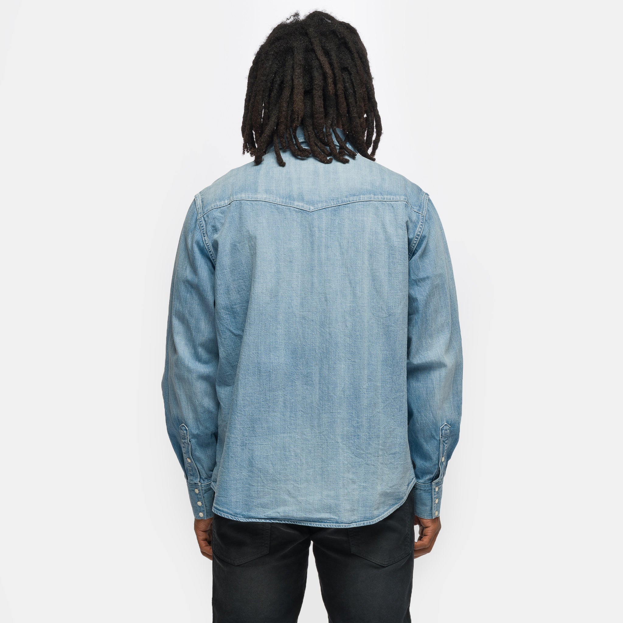 Social Sculpture DMGD Shirt in Light Indigo - Image 3