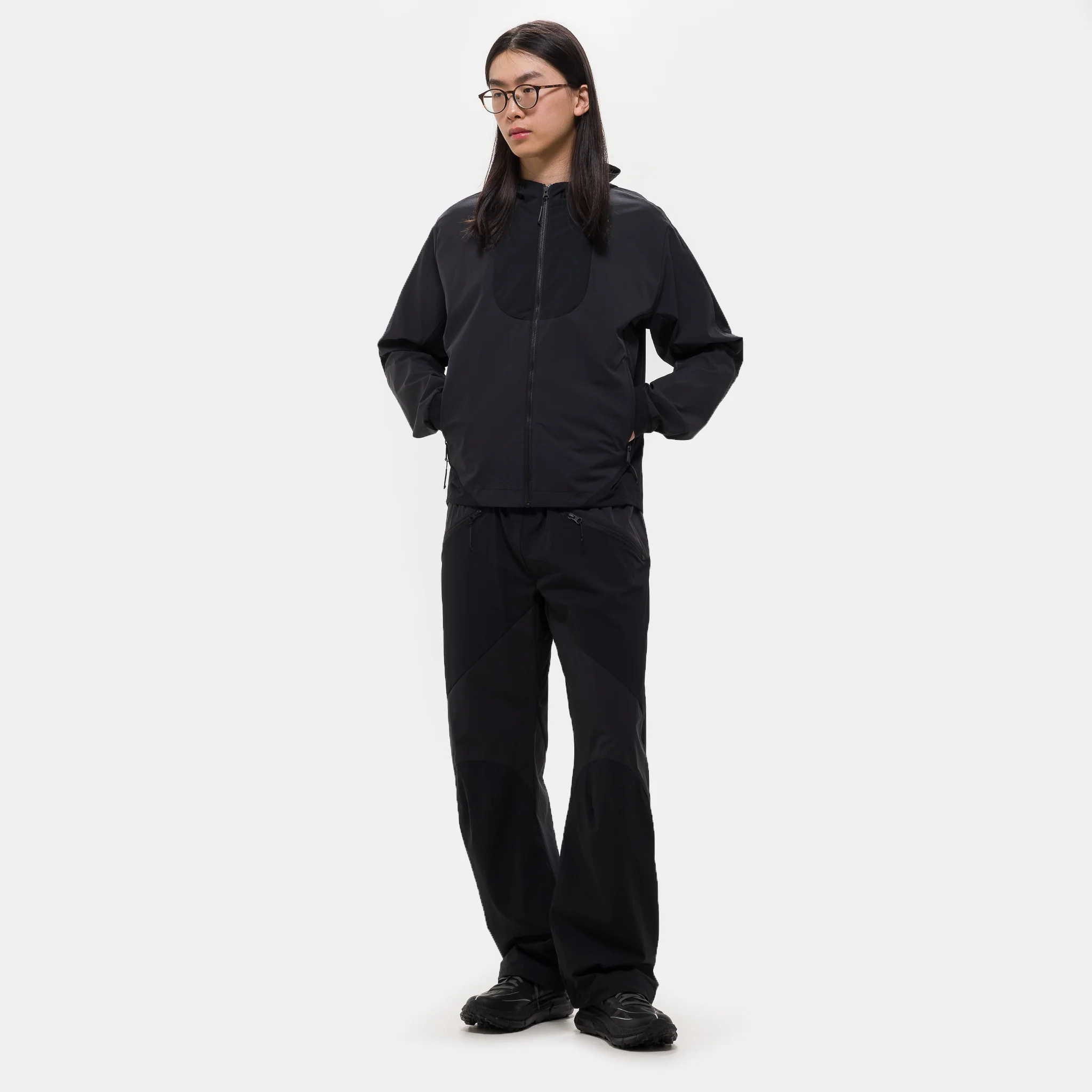 Soft Comp Hooded Jacket in Black - Image 2
