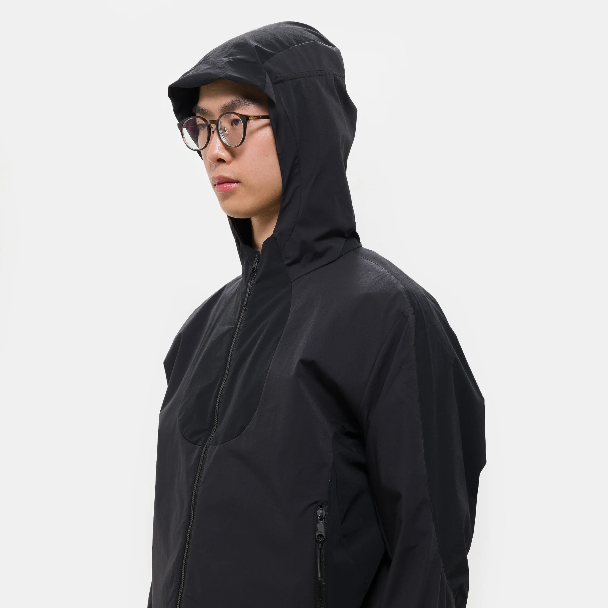 Soft Comp Hooded Jacket in Black - Image 4