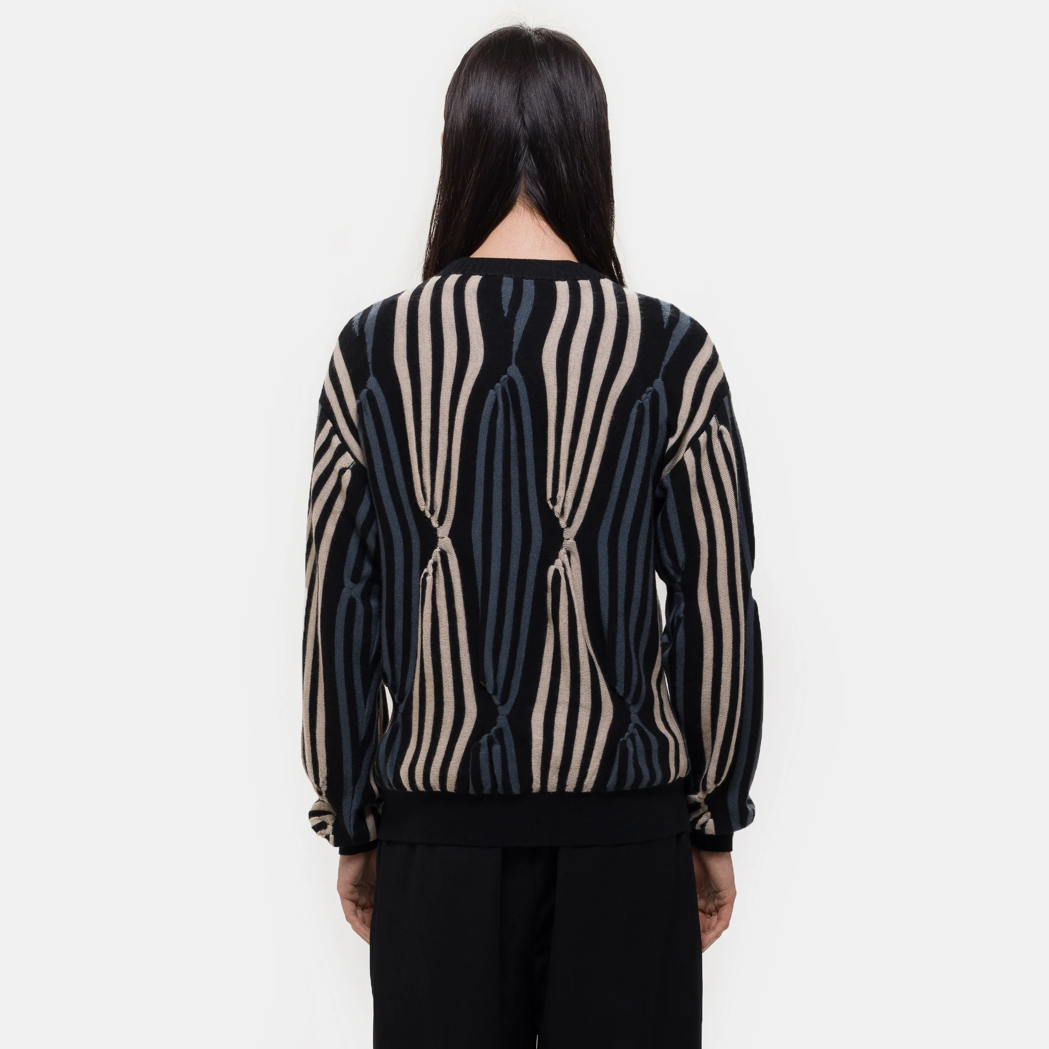 Solix Jumper in Black/Beige/Green Grey - Image 3