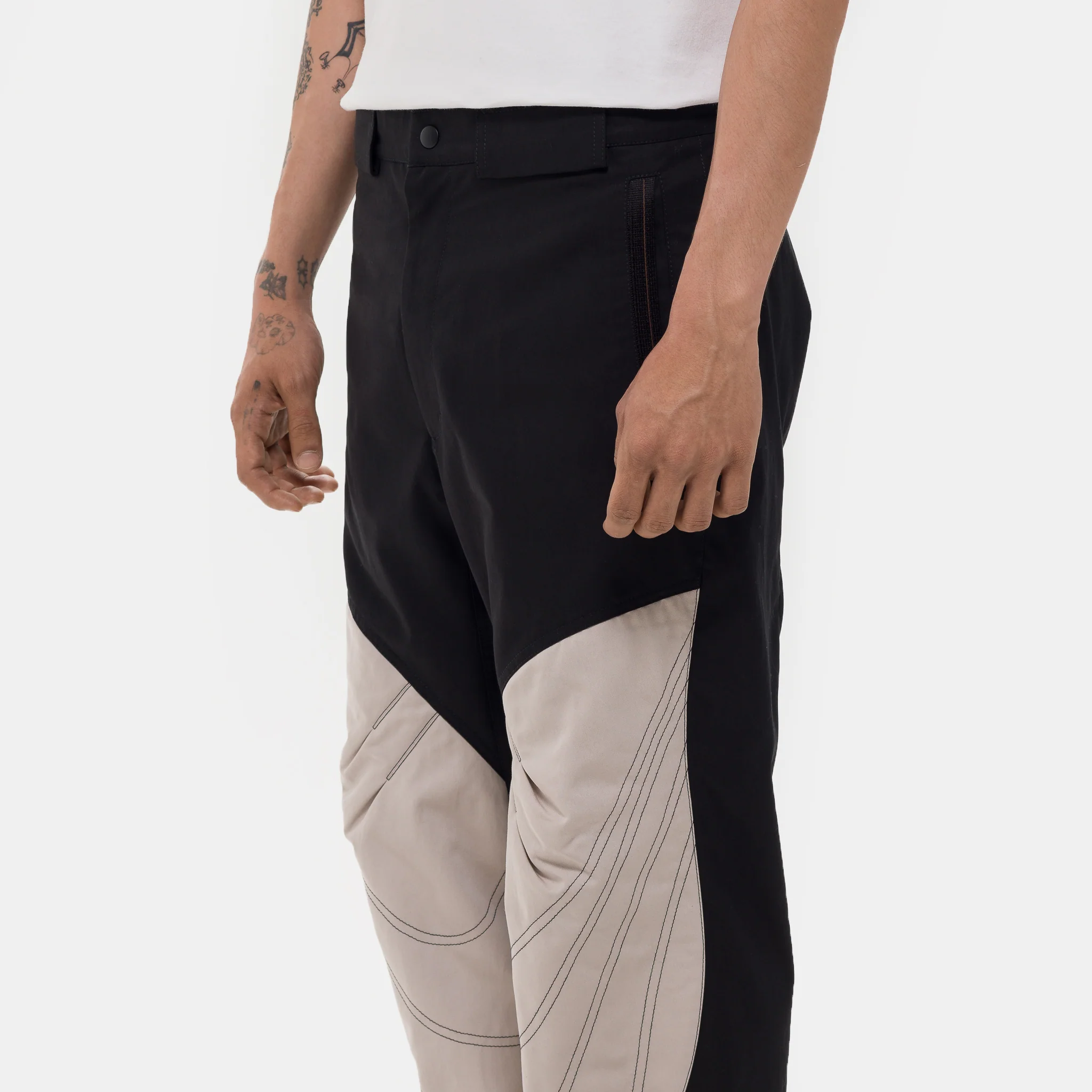 Solix Zip Trouser in Black Sable/Seedpearl - Image 4