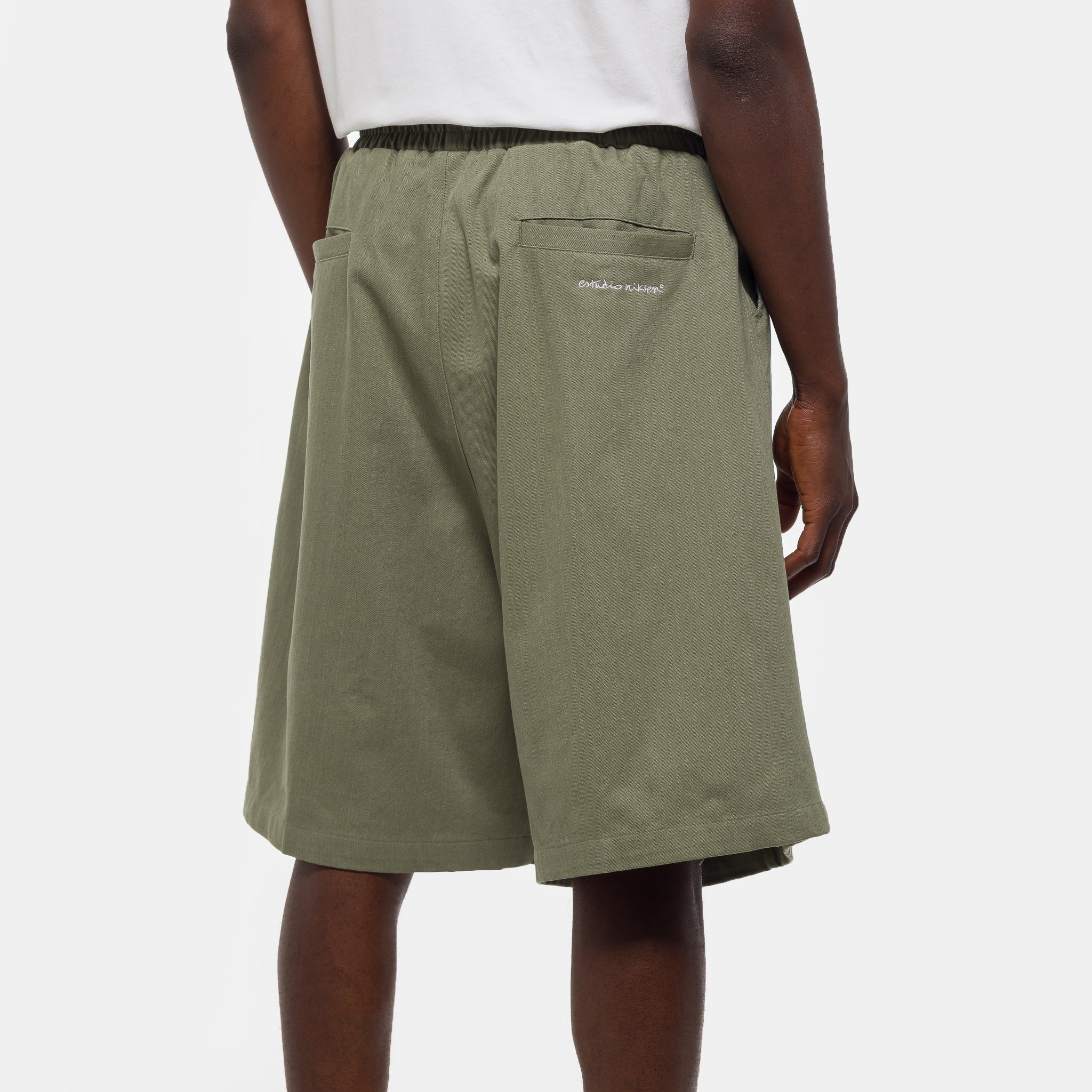 Stopper Balloon Bermuda Shorts in Khaki - Image 5