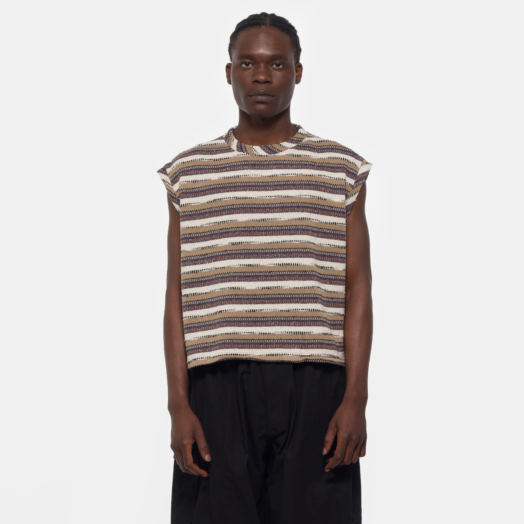 Stripe Knit Vest in Multi