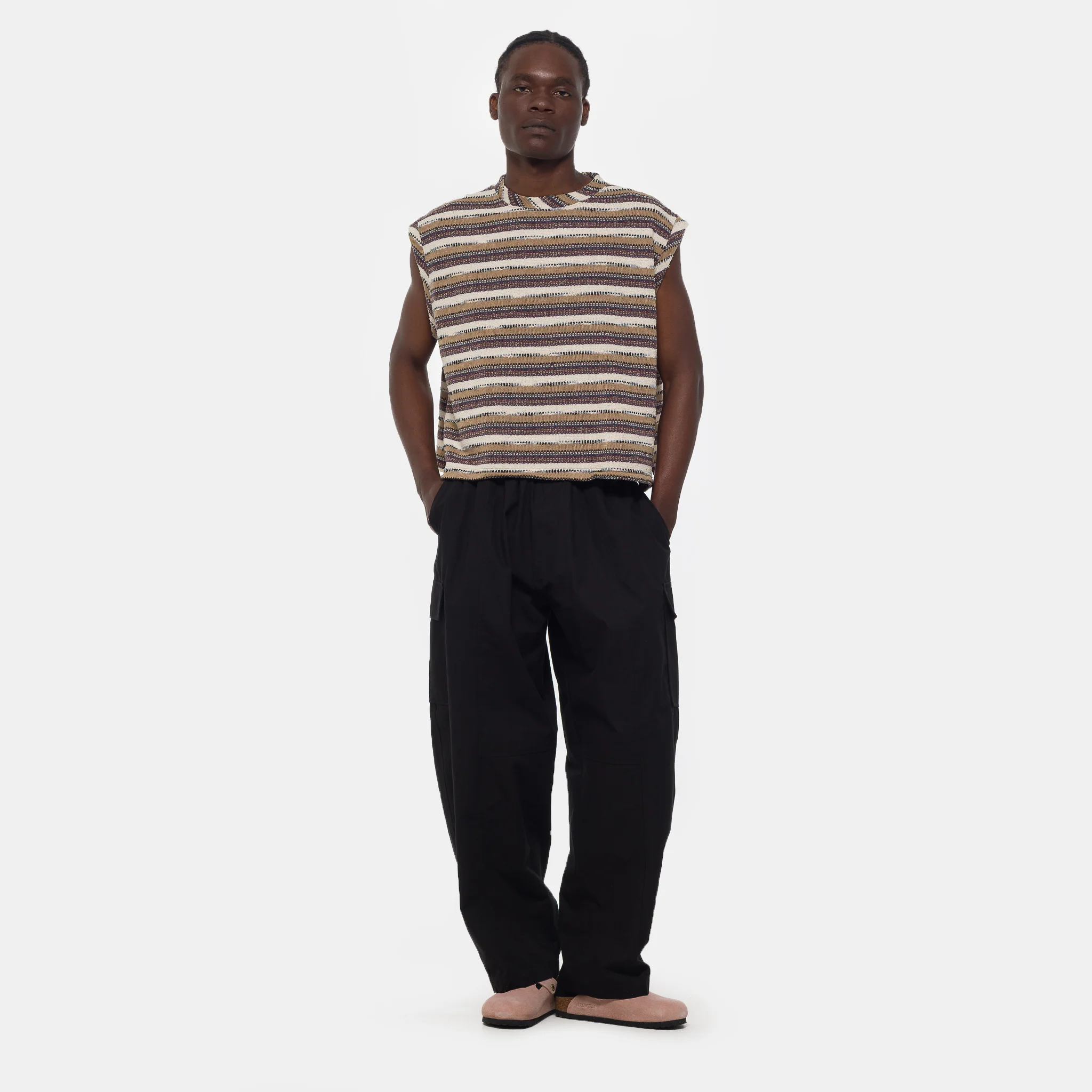 Stripe Knit Vest in Multi - Image 2