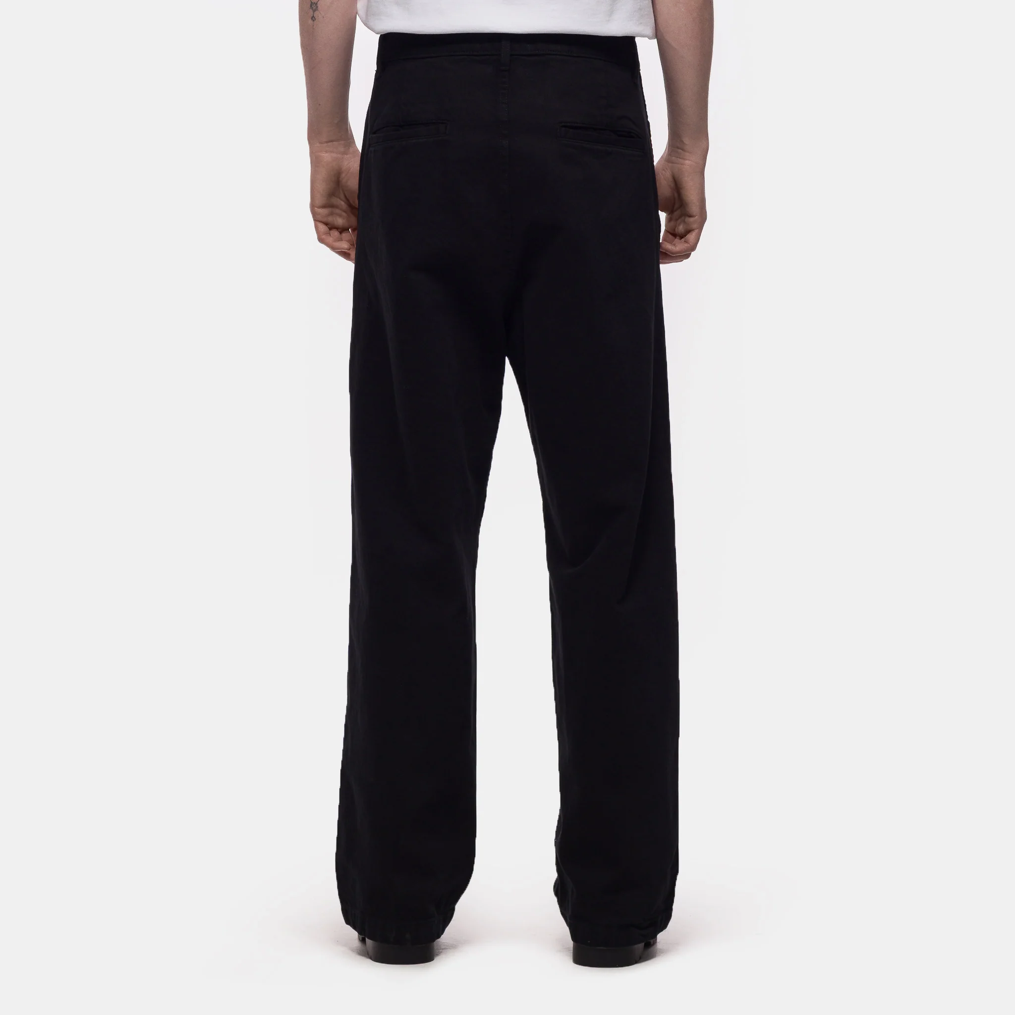Studio Cotton Trouser in Black - Image 3