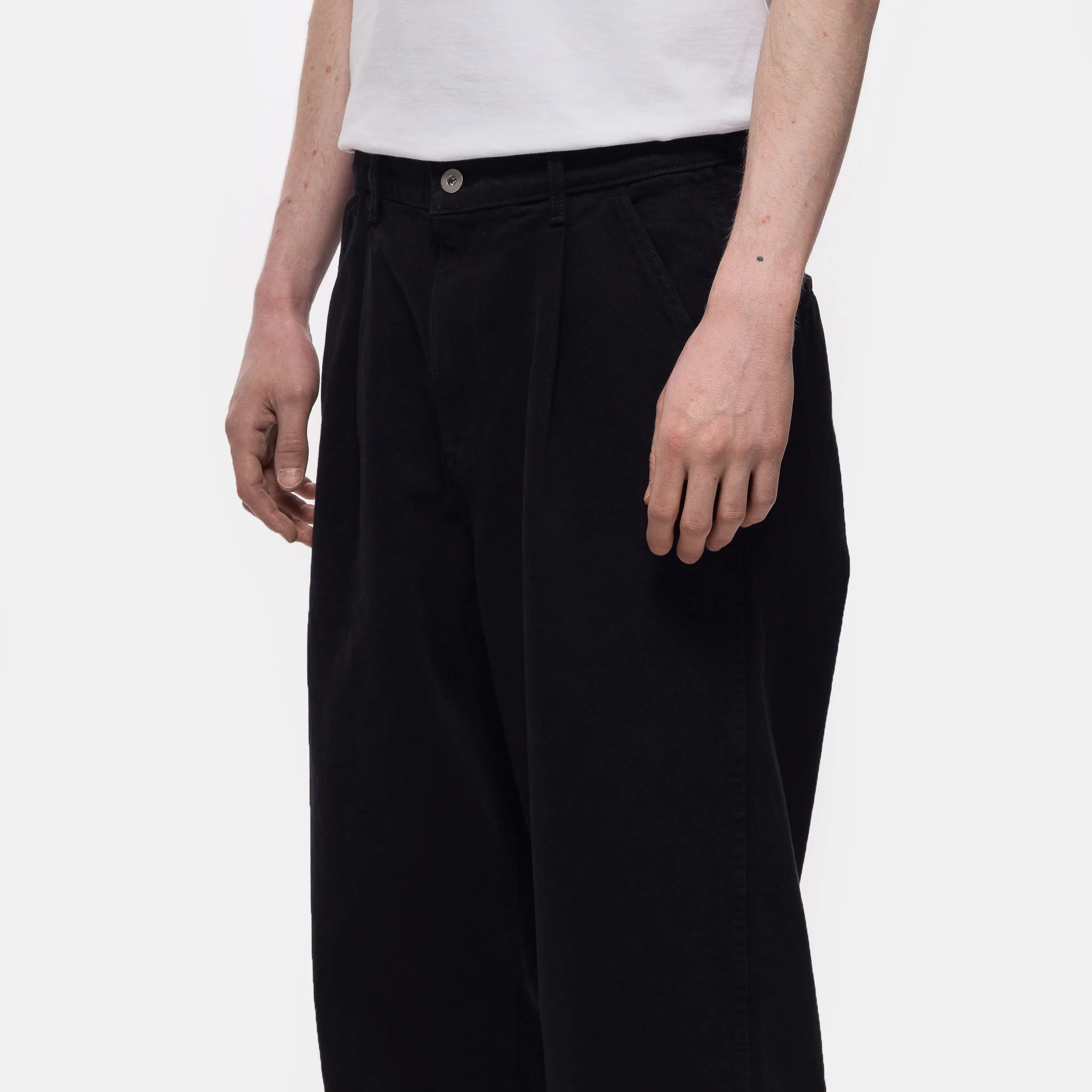 Studio Cotton Trouser in Black - Image 4