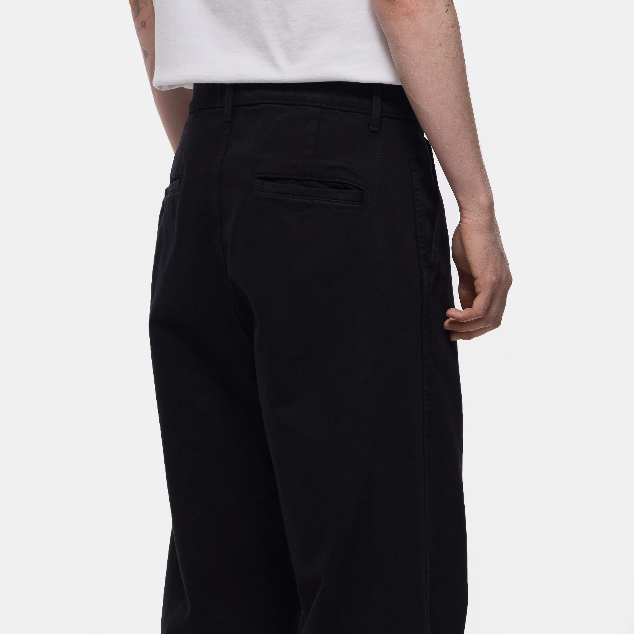 Studio Cotton Trouser in Black - Image 5